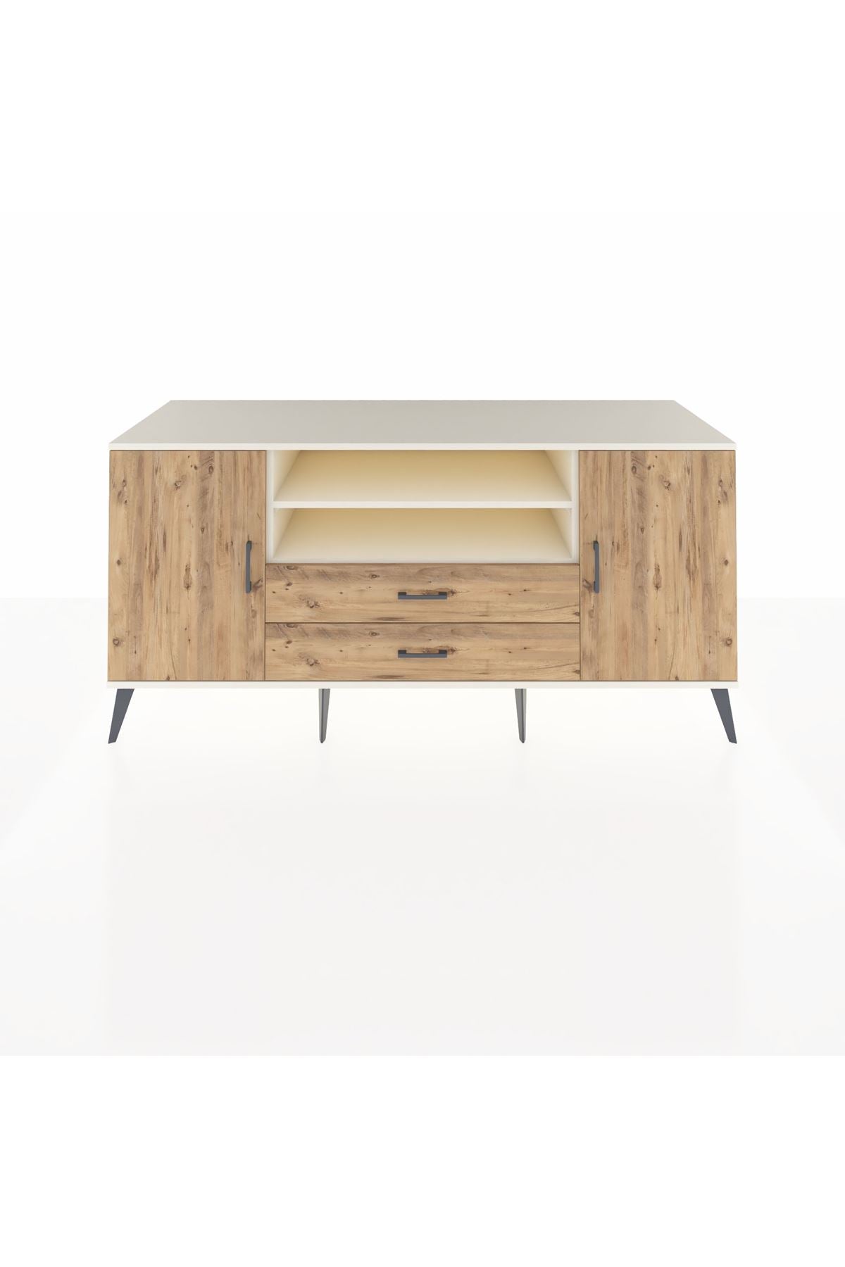 Kronos Konsol 4 Raflı 2 Çekmeceli 2 Kapaklı 176x59x83 - S610M018V03C