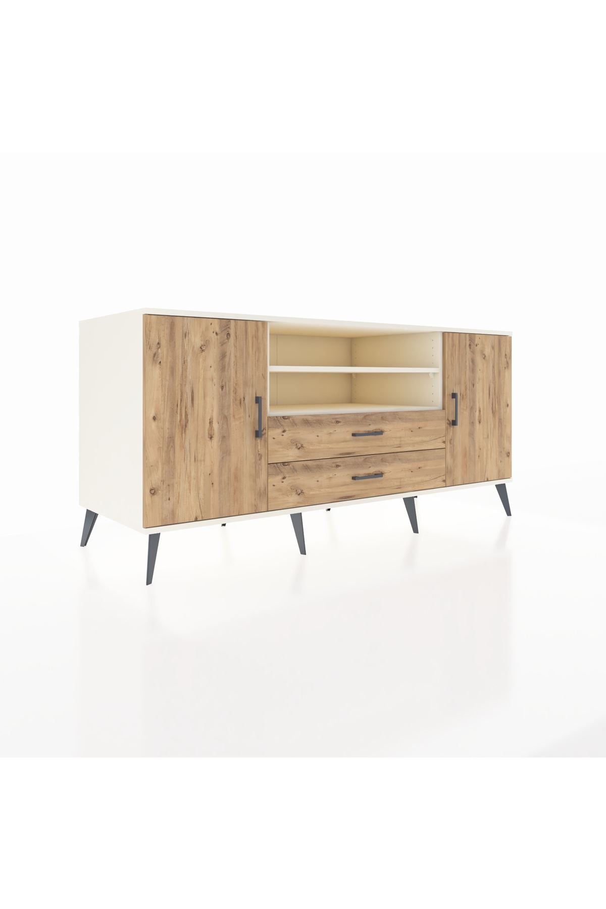 Kronos Konsol 4 Raflı 2 Çekmeceli 2 Kapaklı 176x59x83 - S610M018V03C