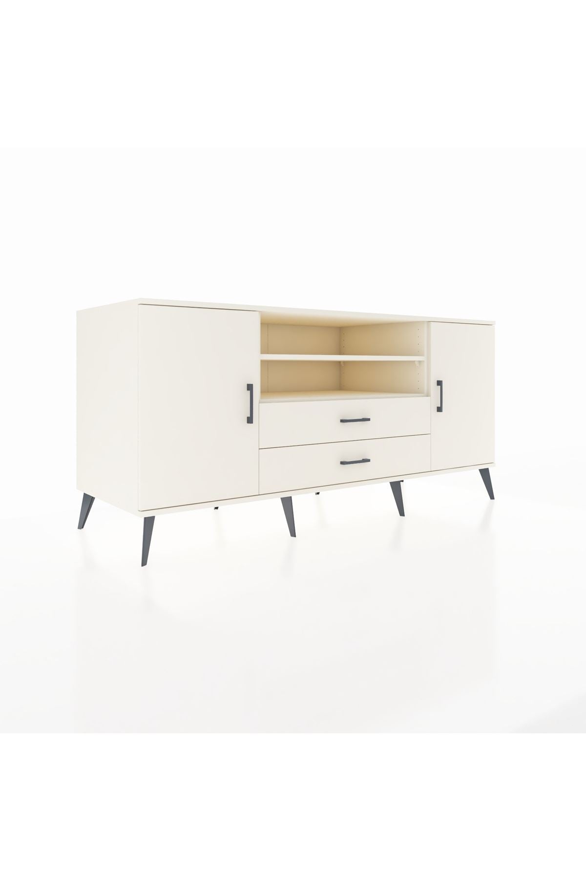 Kronos Konsol 4 Raflı 2 Çekmeceli 2 Kapaklı 176x59x83 - S610M018V04C