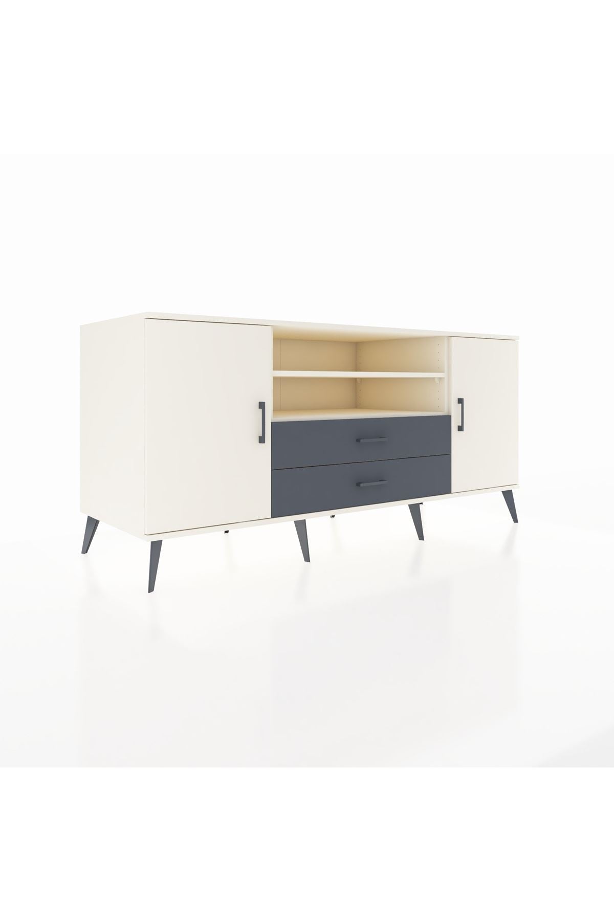 Kronos Konsol 4 Raflı 2 Çekmeceli 2 Kapaklı 176x59x83 - S610M018V05C