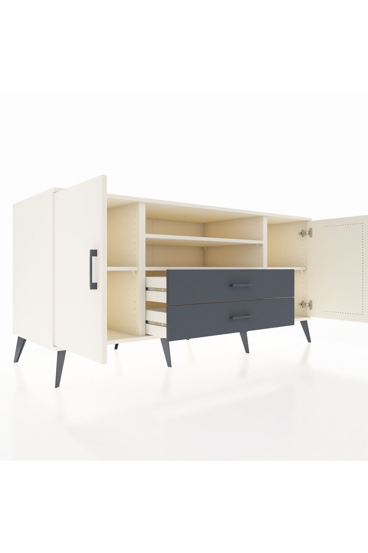 Kronos Konsol 4 Raflı 2 Çekmeceli 2 Kapaklı 176x59x83 - S610M018V05C