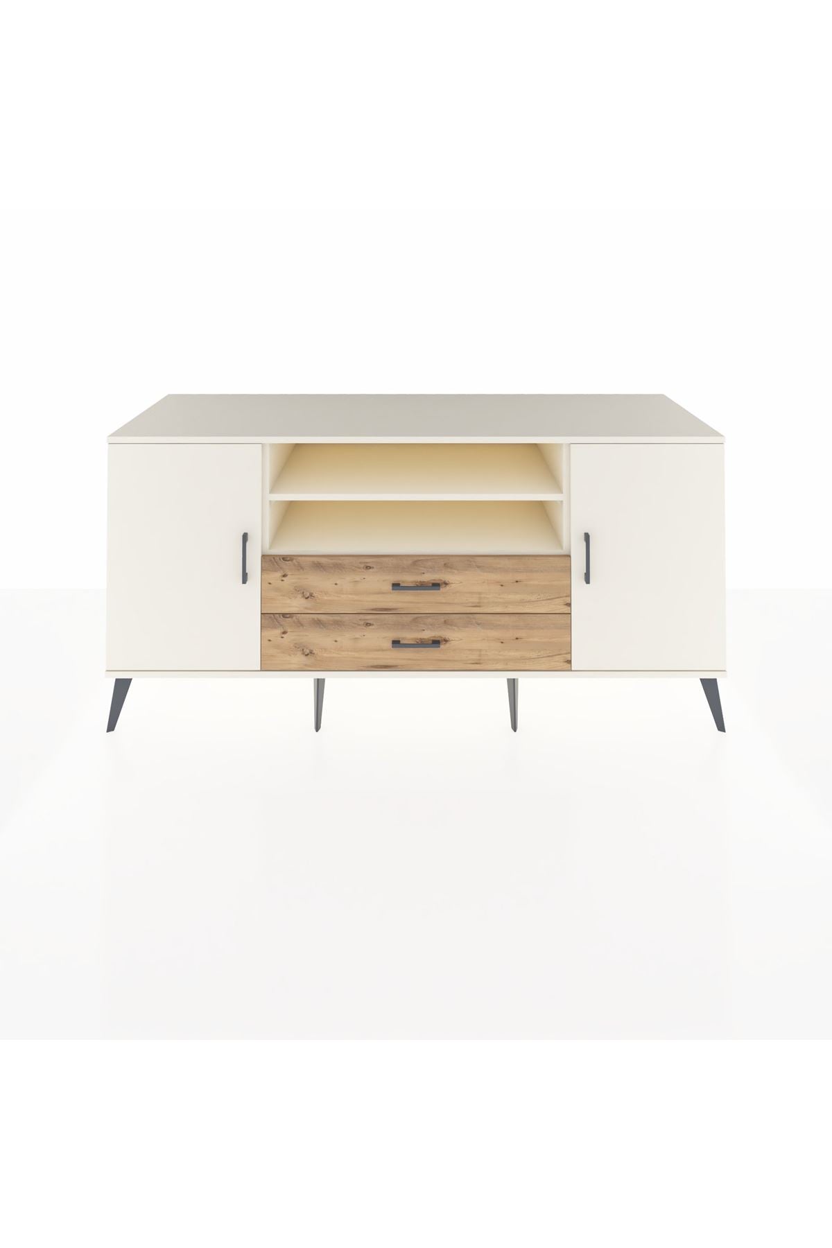 Kronos Konsol 4 Raflı 2 Çekmeceli 2 Kapaklı 176x59x83 - S610M018V06C