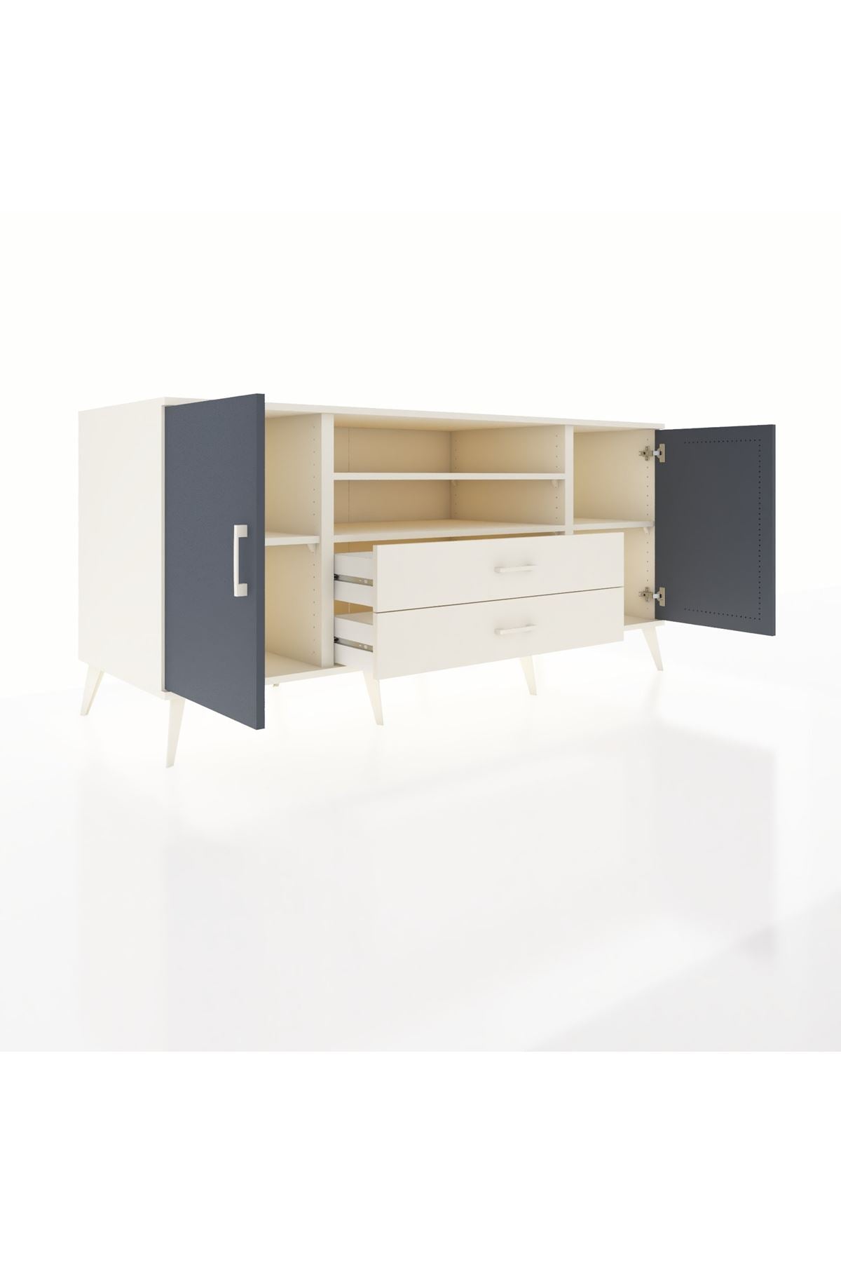 Kronos Konsol 4 Raflı 2 Çekmeceli 2 Kapaklı 176x59x83 - S610M018V07C