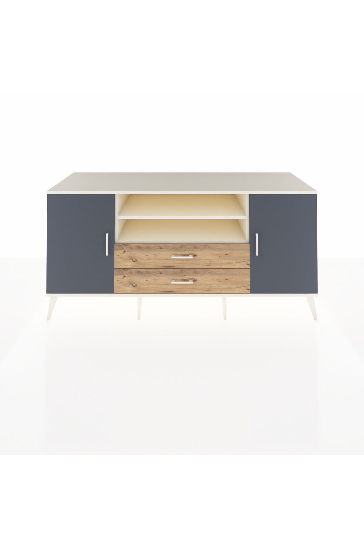 Kronos Konsol 4 Raflı 2 Çekmeceli 2 Kapaklı 176x59x83 - S610M018V09C