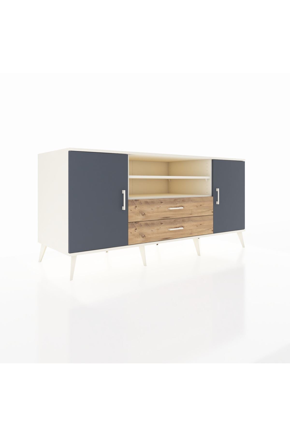 Kronos Konsol 4 Raflı 2 Çekmeceli 2 Kapaklı 176x59x83 - S610M018V09C