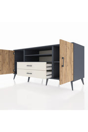 Kronos Konsol 4 Raflı 2 Çekmeceli 2 Kapaklı 176x59x83 - S610M018V10C