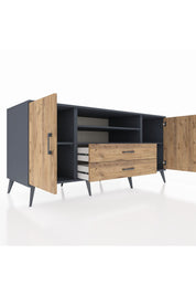 Kronos Konsol 4 Raflı 2 Çekmeceli 2 Kapaklı 176x59x83 - S610M018V12C