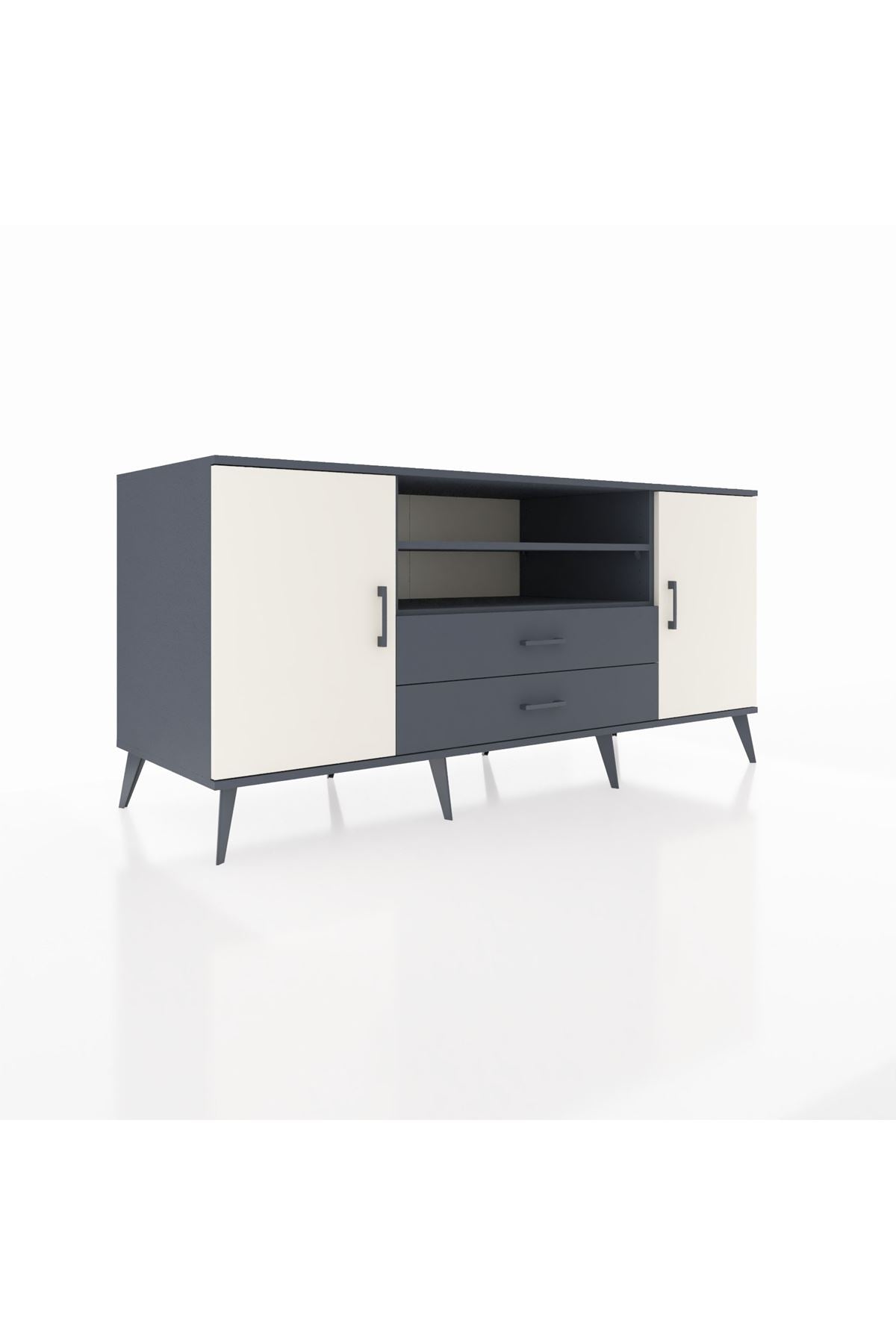 Kronos Konsol 4 Raflı 2 Çekmeceli 2 Kapaklı 176x59x83 - S610M018V14C