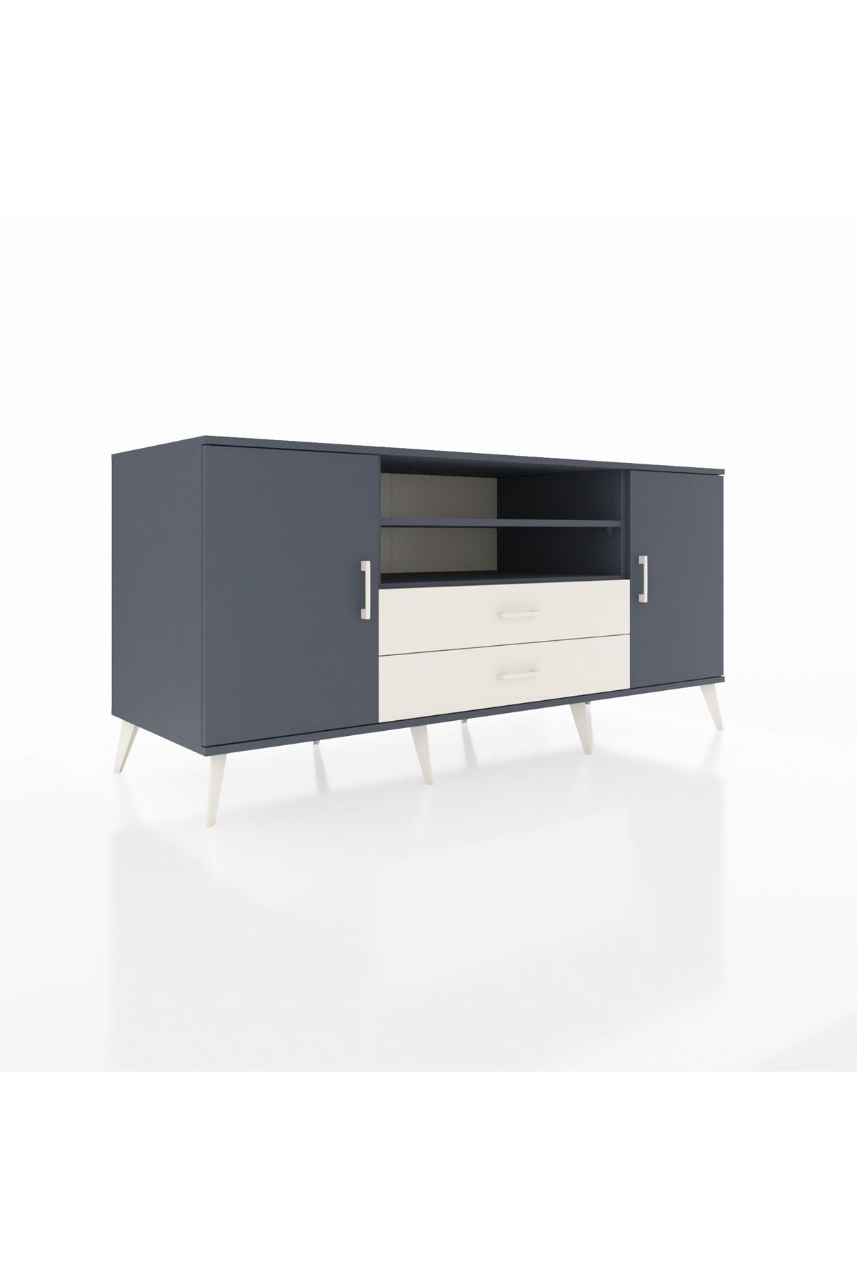 Kronos Konsol 4 Raflı 2 Çekmeceli 2 Kapaklı 176x59x83 - S610M018V16C