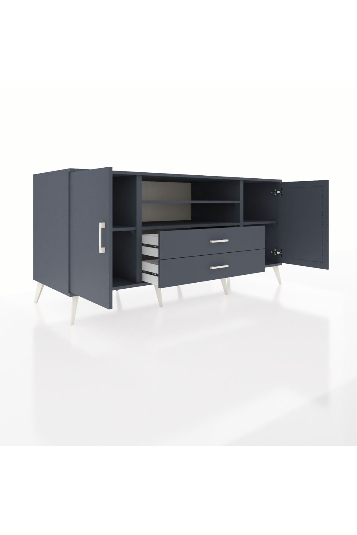 Kronos Konsol 4 Raflı 2 Çekmeceli 2 Kapaklı 176x59x83 - S610M018V17C