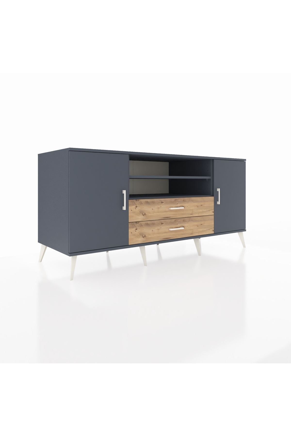 Kronos Konsol 4 Raflı 2 Çekmeceli 2 Kapaklı 176x59x83 - S610M018V18C