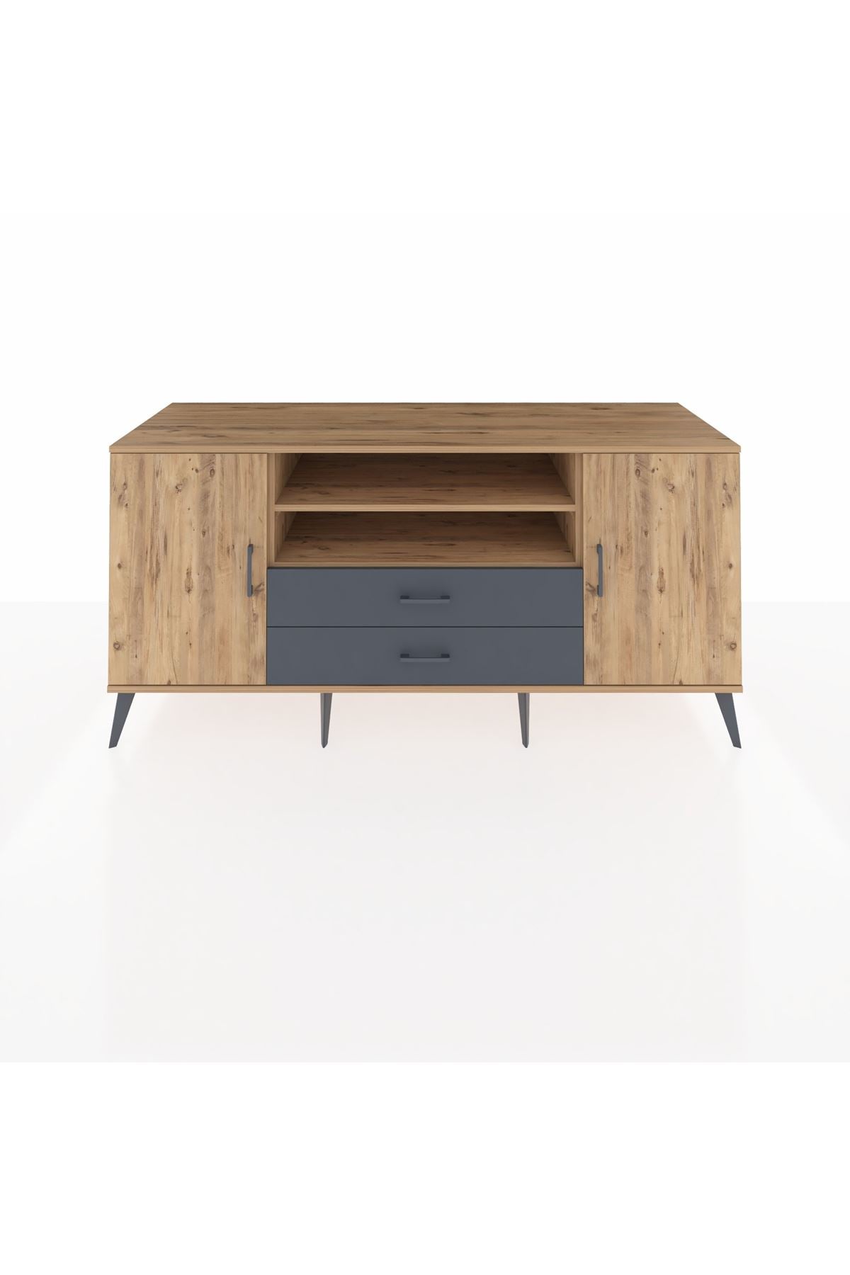 Kronos Konsol 4 Raflı 2 Çekmeceli 2 Kapaklı 176x59x83 - S610M018V20C
