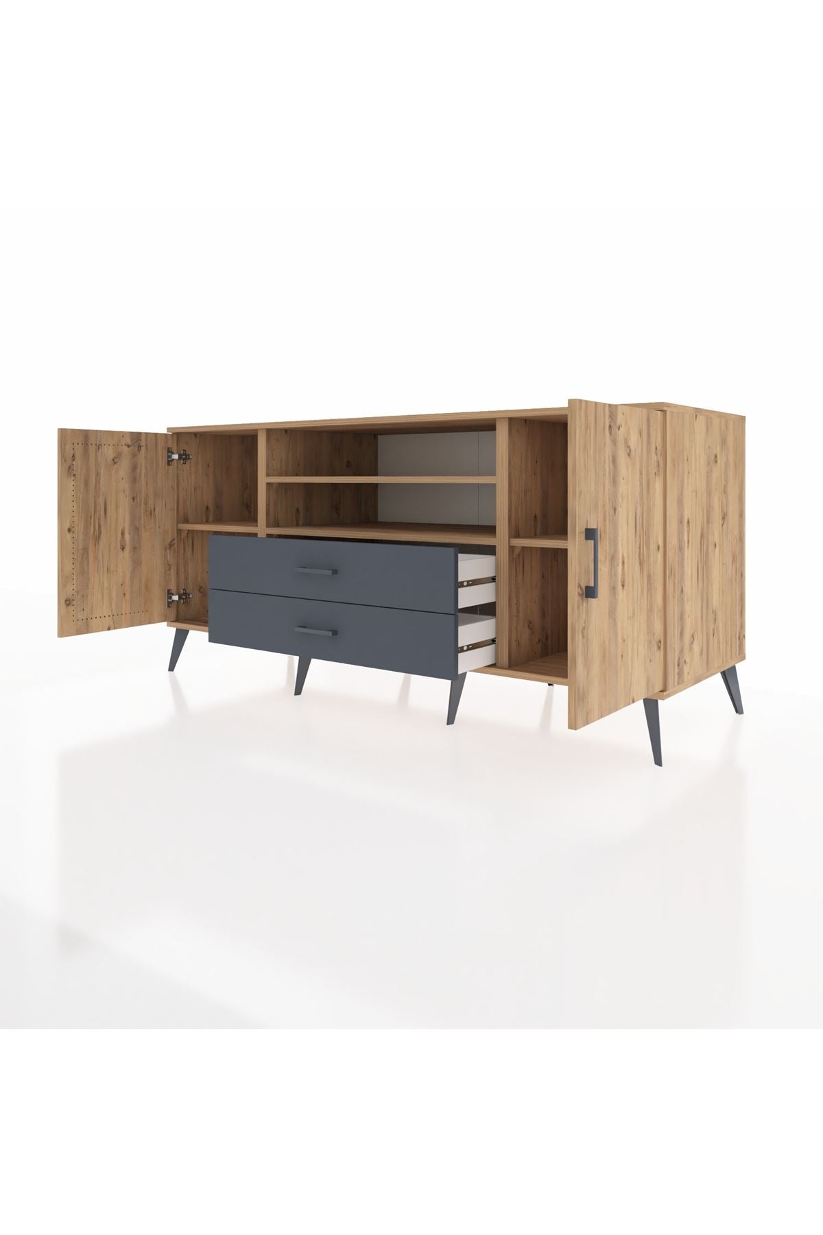 Kronos Konsol 4 Raflı 2 Çekmeceli 2 Kapaklı 176x59x83 - S610M018V20C