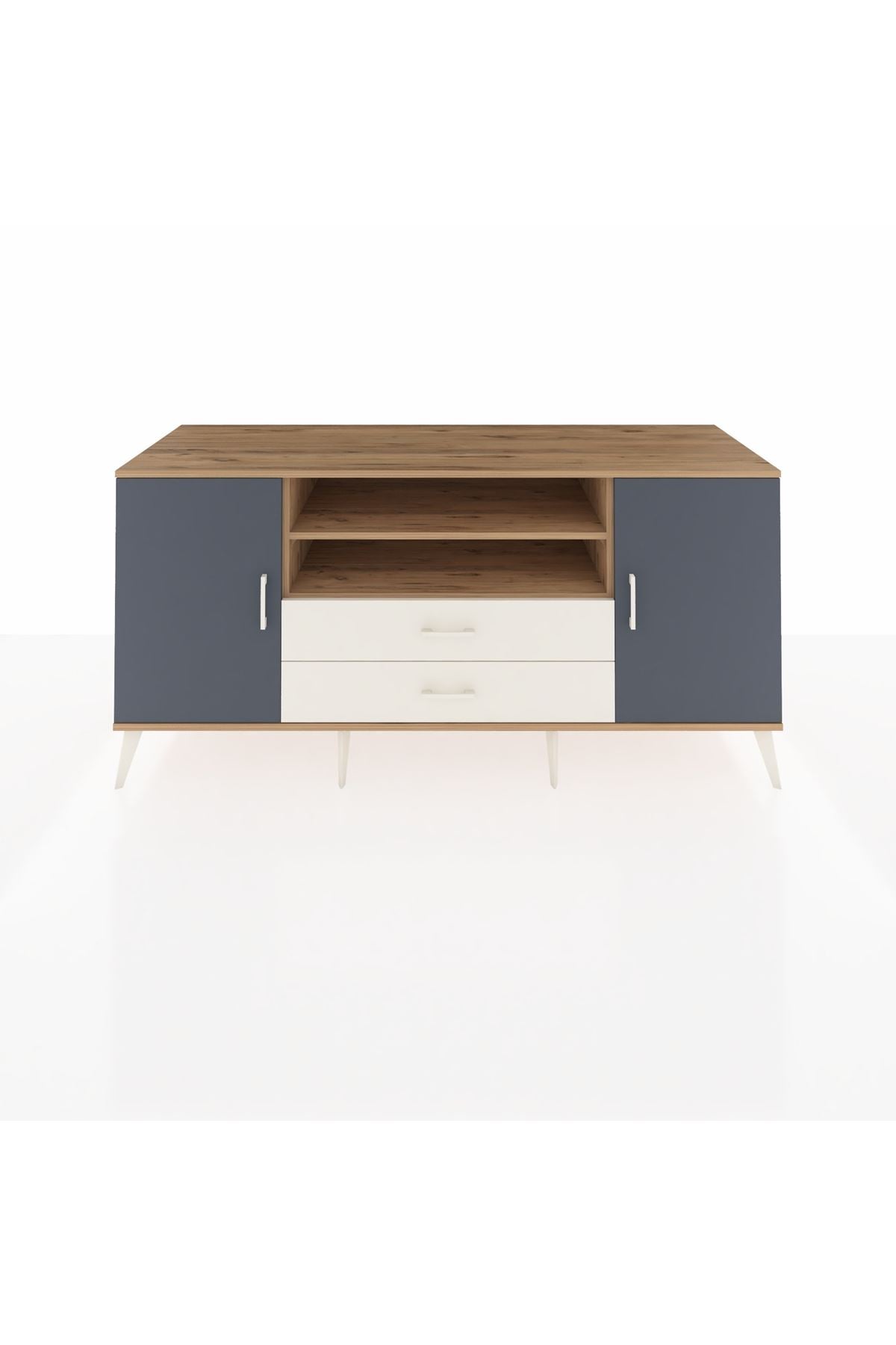 Kronos Konsol 4 Raflı 2 Çekmeceli 2 Kapaklı 176x59x83 - S610M018V25C