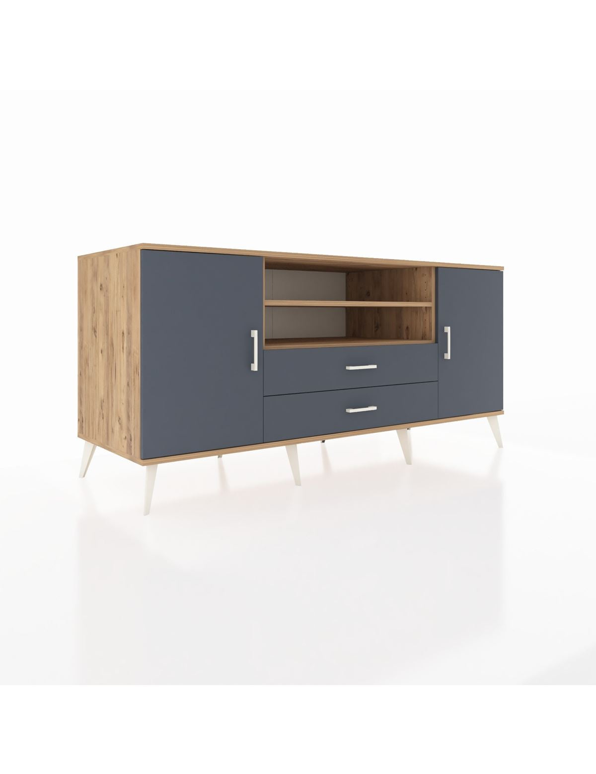 Kronos Konsol 4 Raflı 2 Çekmeceli 2 Kapaklı 176x59x83 - S610M018V26C