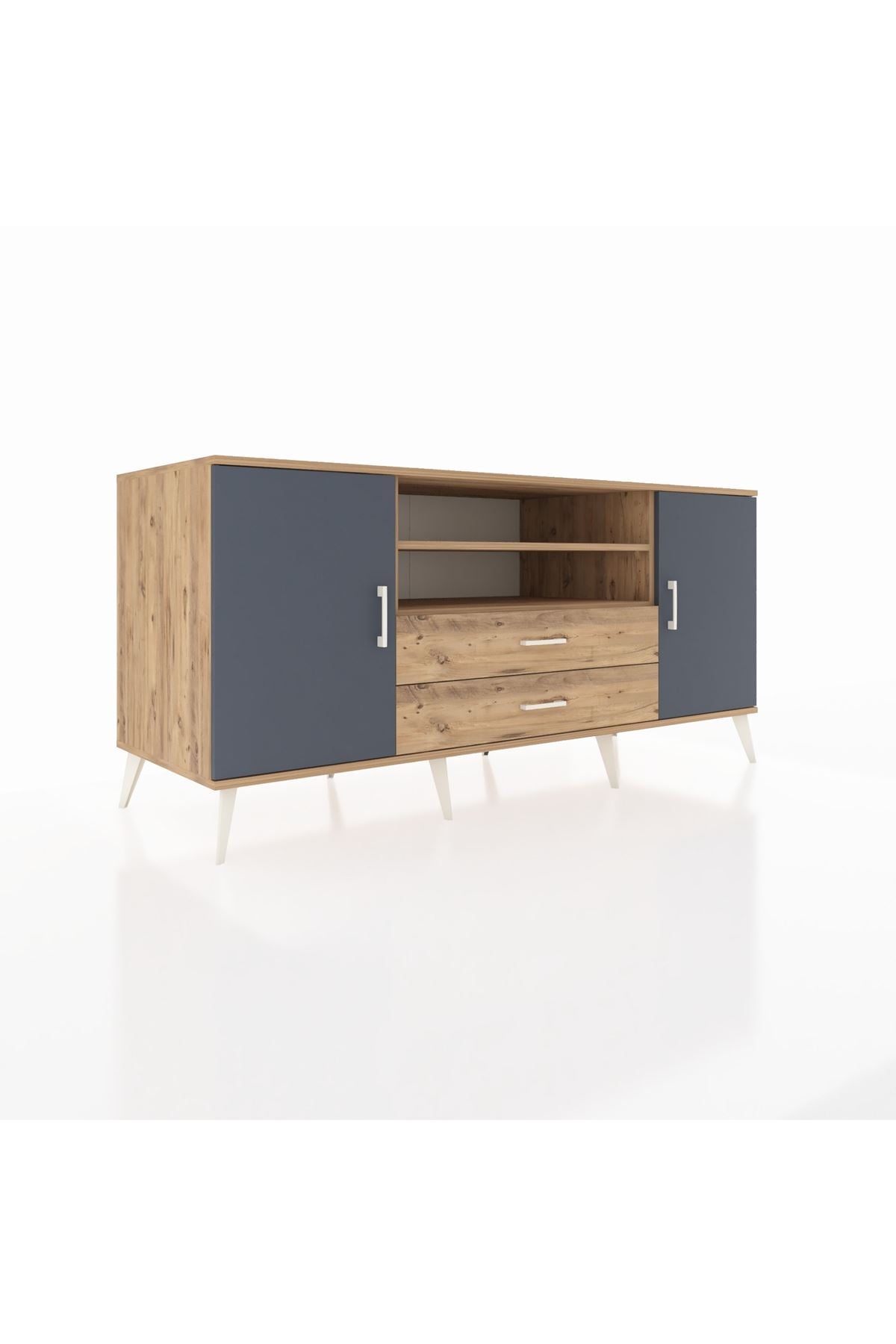 Kronos Konsol 4 Raflı 2 Çekmeceli 2 Kapaklı 176x59x83 - S610M018V27C