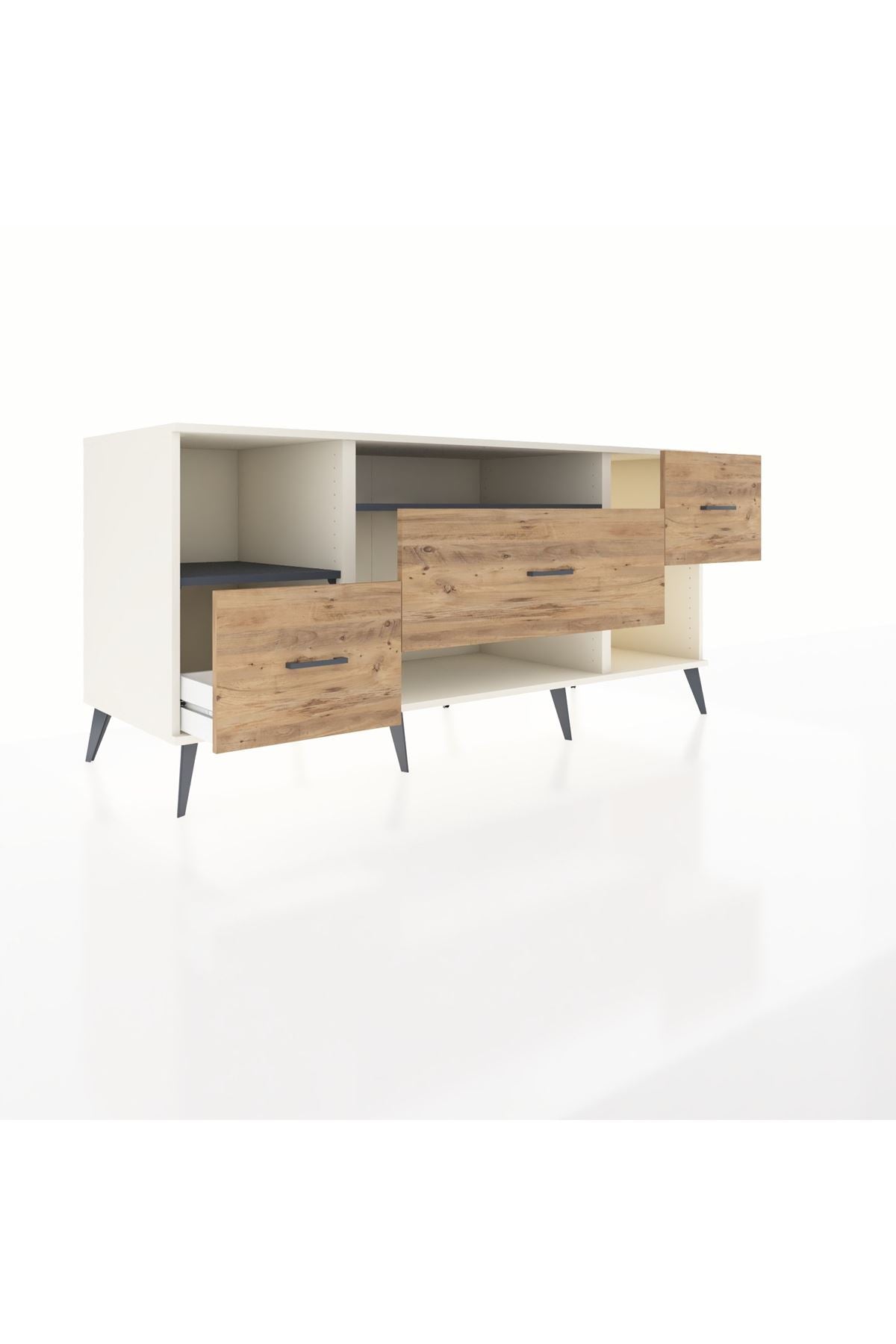 Kronos Konsol 2 Raflı 3 Çekmeceli 176x59x83 - S610M019V09C