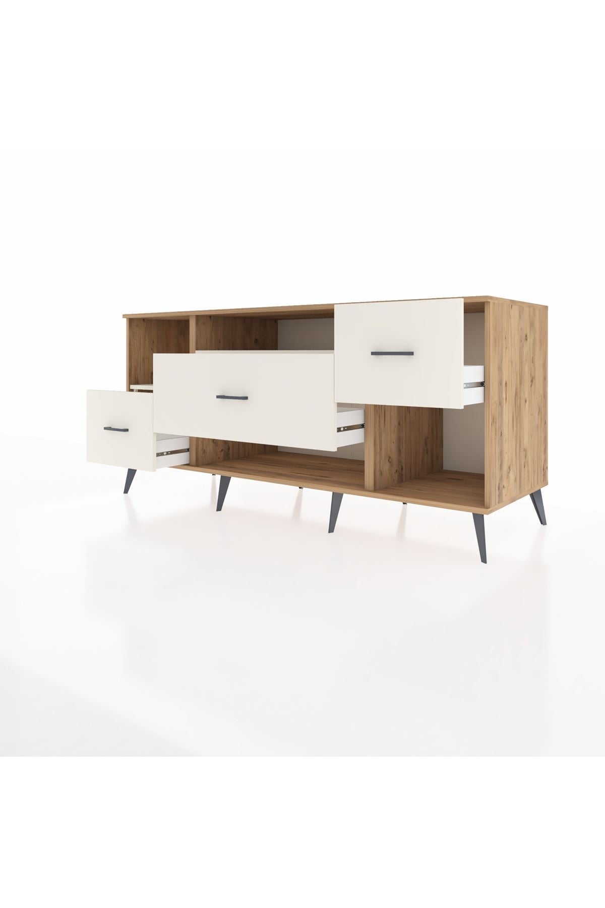 Kronos Konsol 2 Raflı 3 Çekmeceli 176x59x83 - S610M019V22C