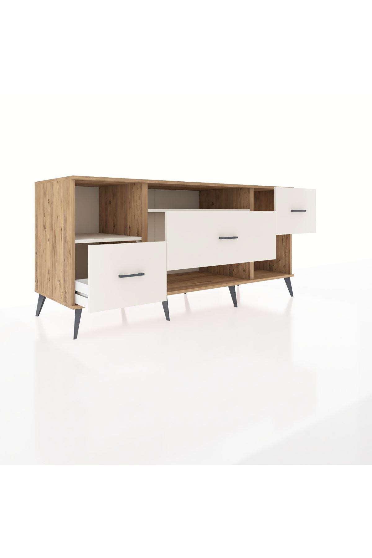 Kronos Konsol 2 Raflı 3 Çekmeceli 176x59x83 - S610M019V22C