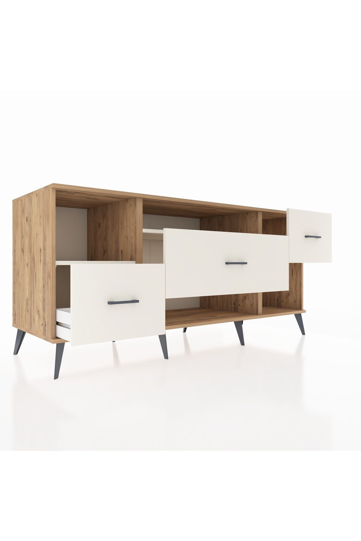 Kronos Konsol 2 Raflı 3 Çekmeceli 176x59x83 - S610M019V22C