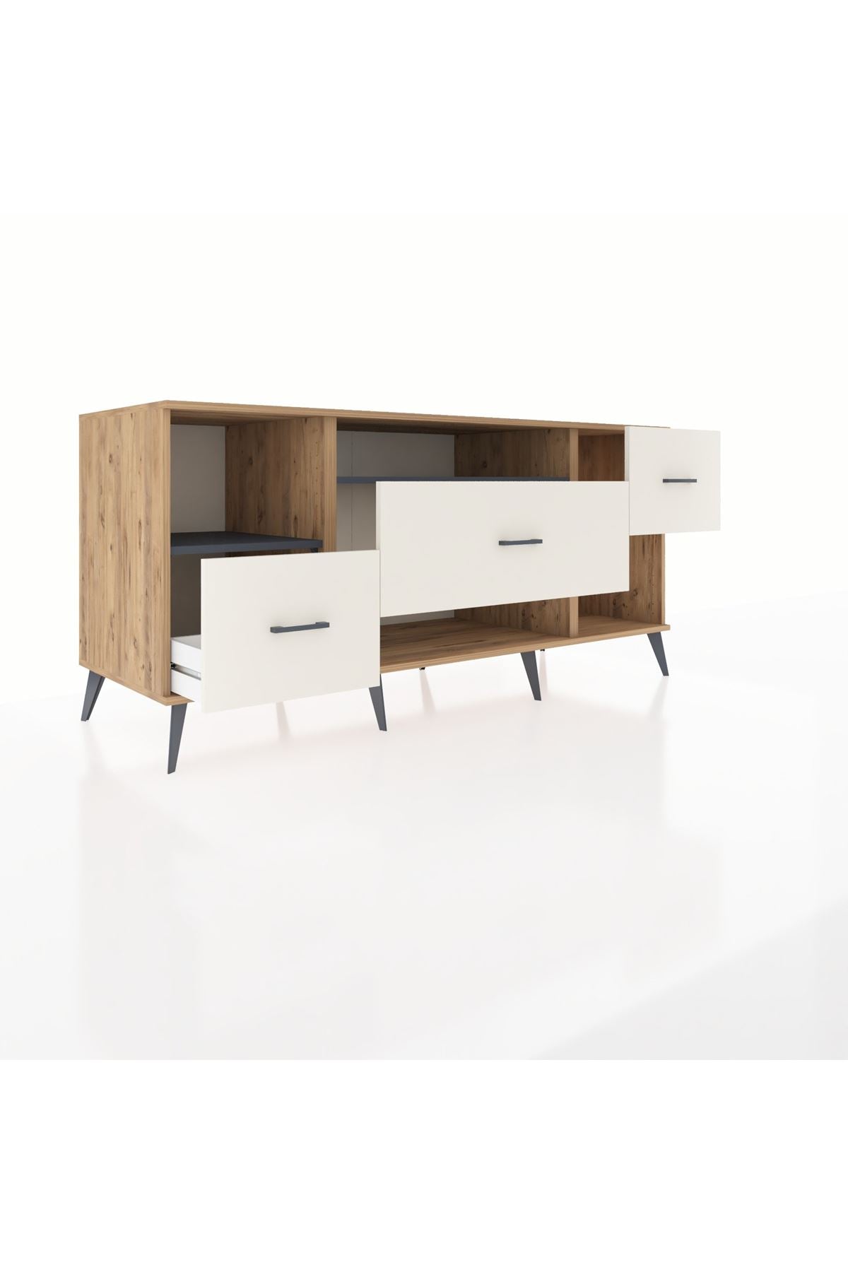 Kronos Konsol 2 Raflı 3 Çekmeceli 176x59x83 - S610M019V25C