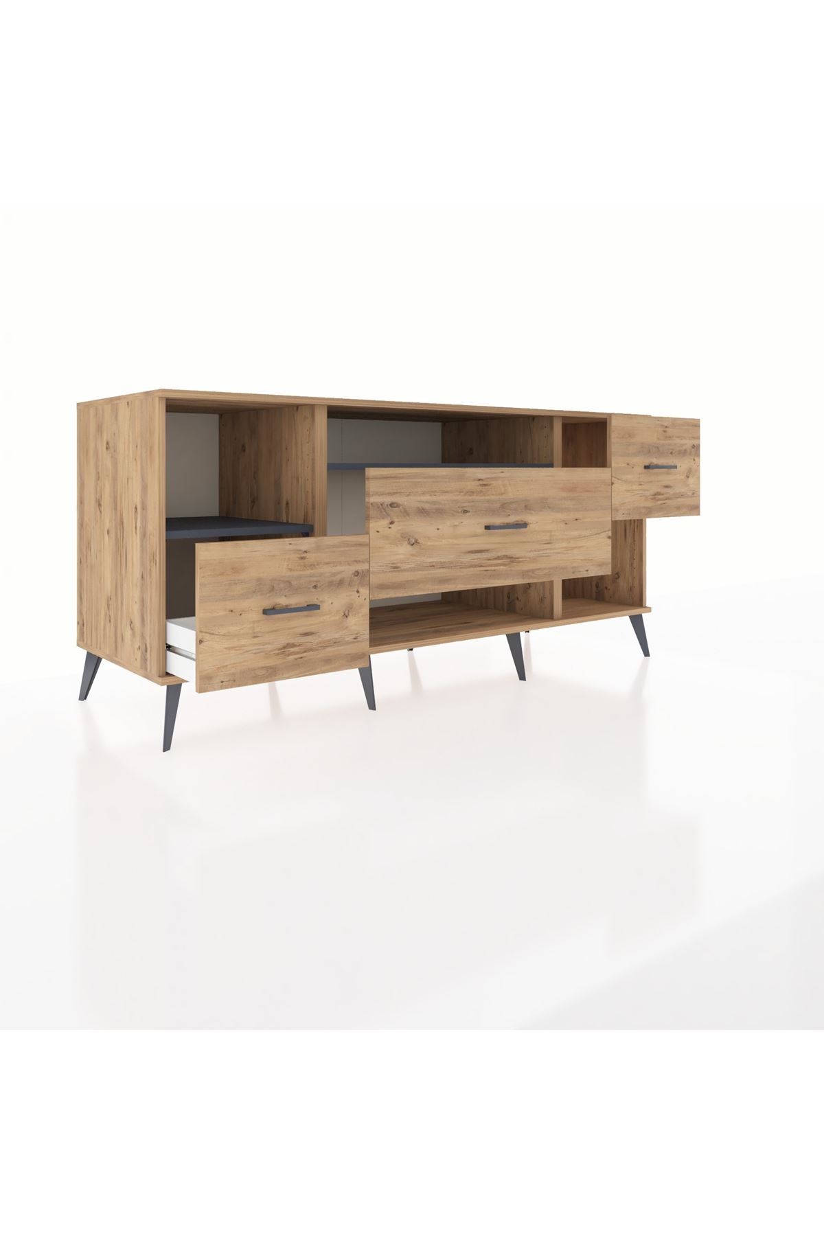 Kronos Konsol 2 Raflı 3 Çekmeceli 176x59x83 - S610M019V27C