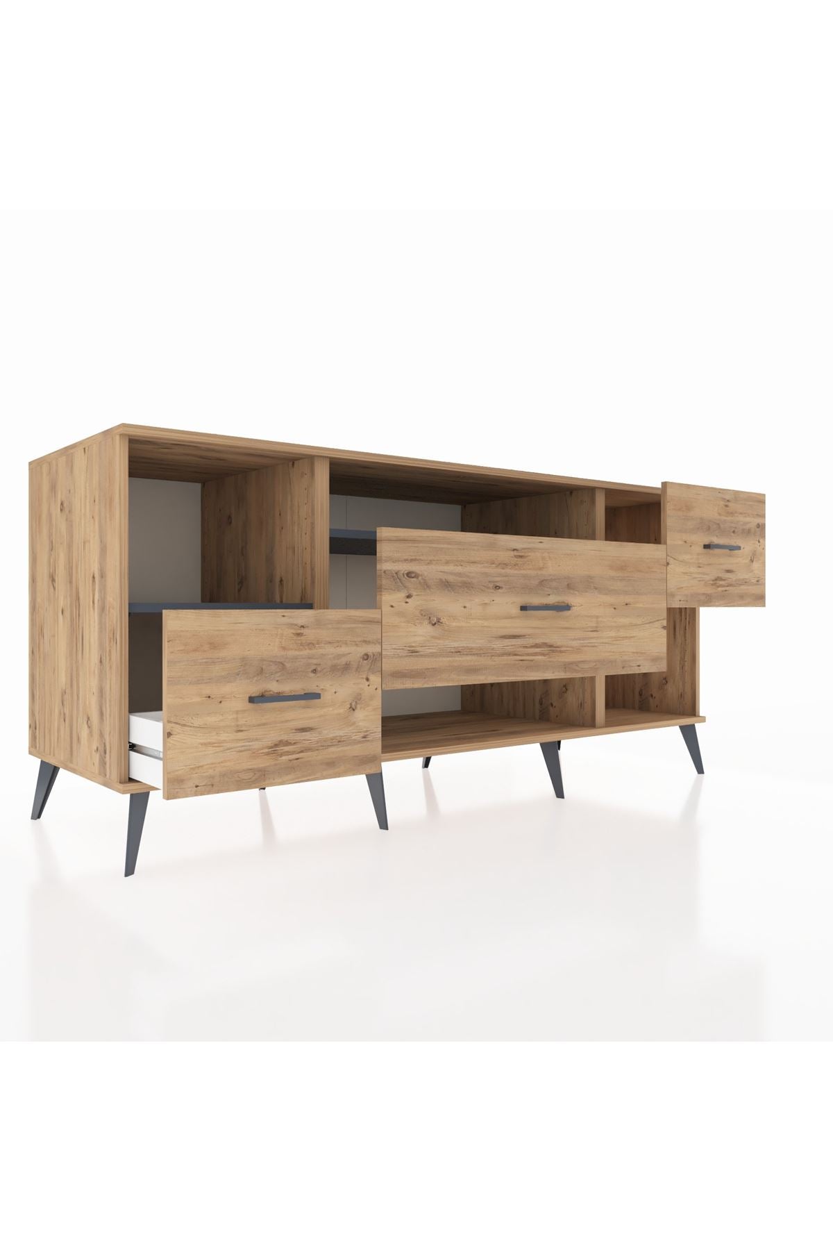 Kronos Konsol 2 Raflı 3 Çekmeceli 176x59x83 - S610M019V27C