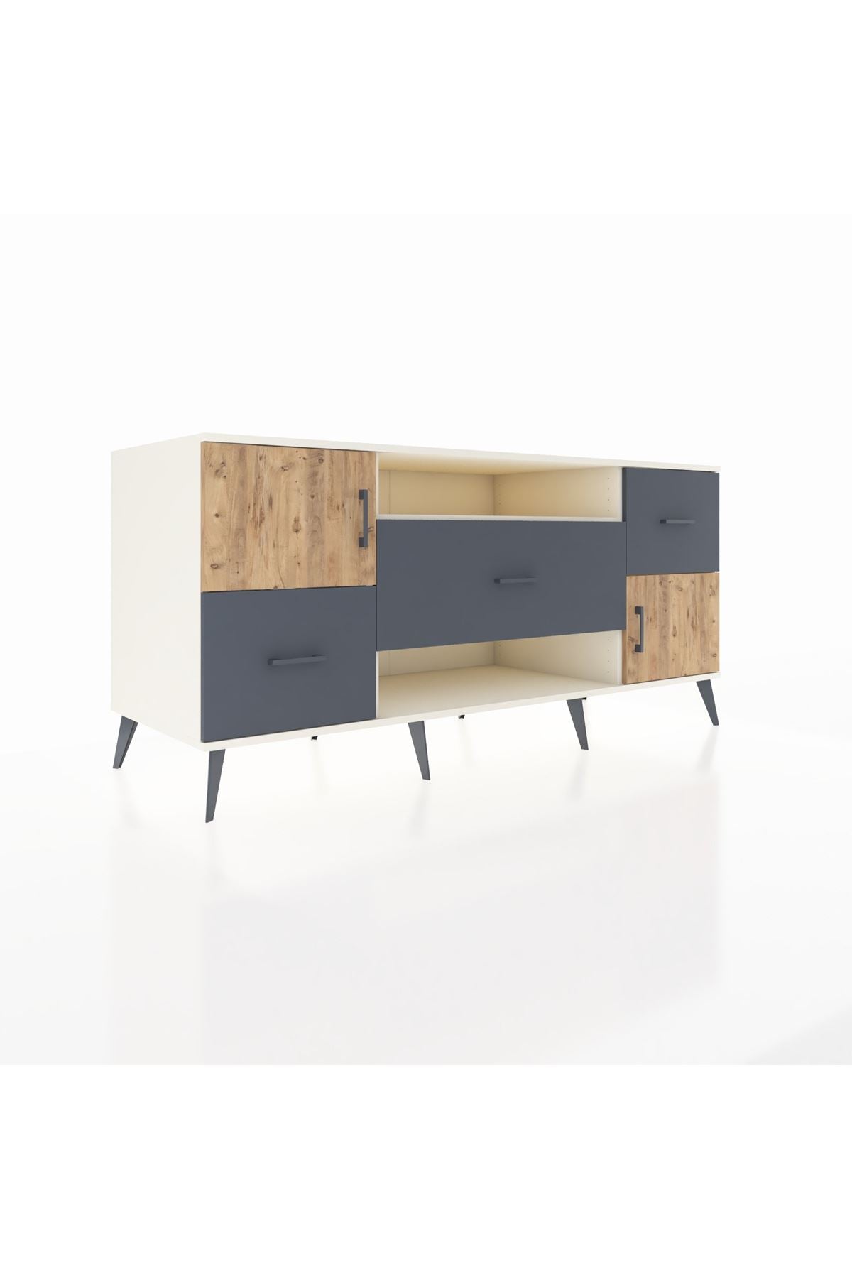 Kronos Konsol 2 Raflı 3 Çekmeceli 2 Kapaklı 176x59x83 - S610M020V02C