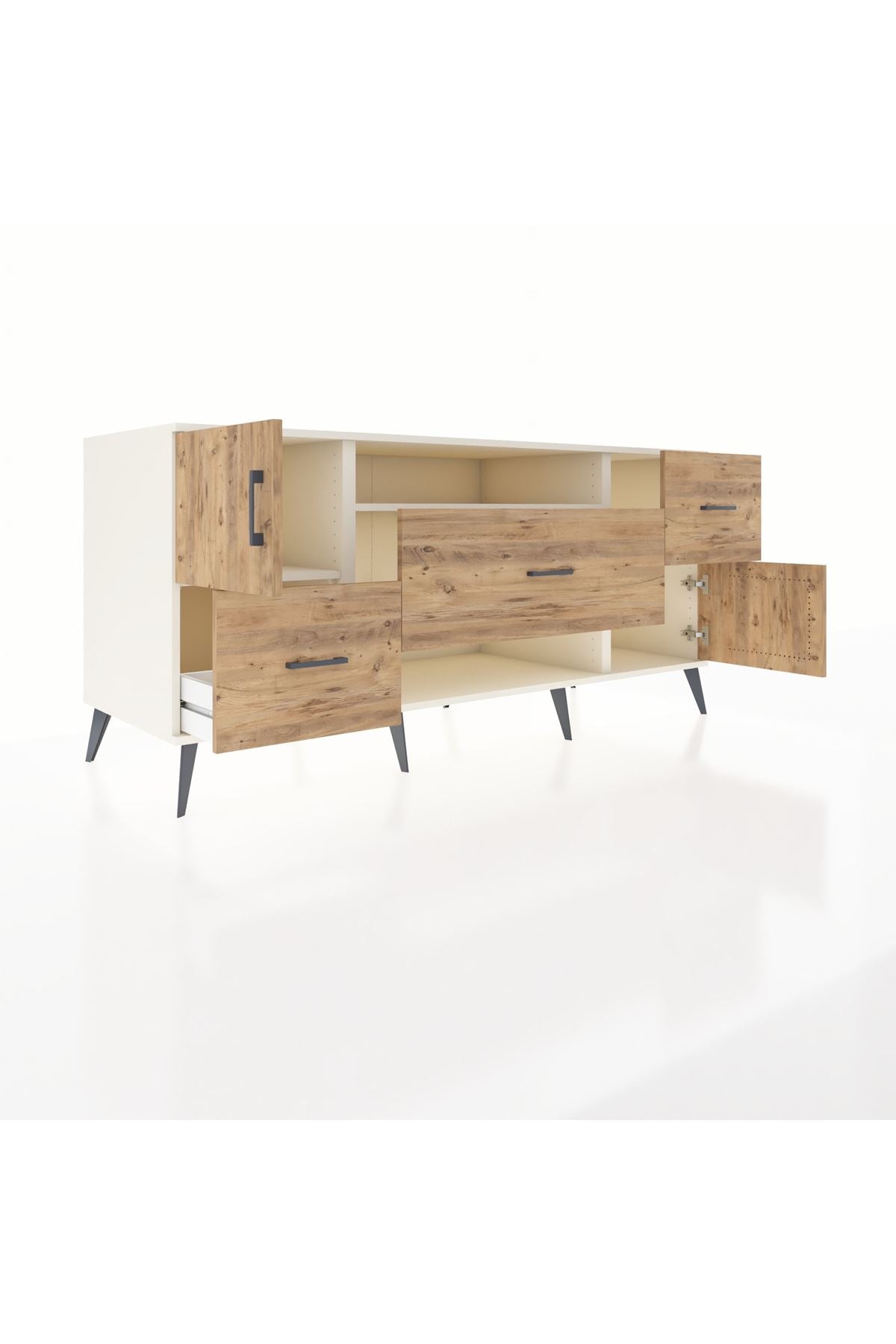 Kronos Konsol 2 Raflı 3 Çekmeceli 2 Kapaklı 176x59x83 - S610M020V03C