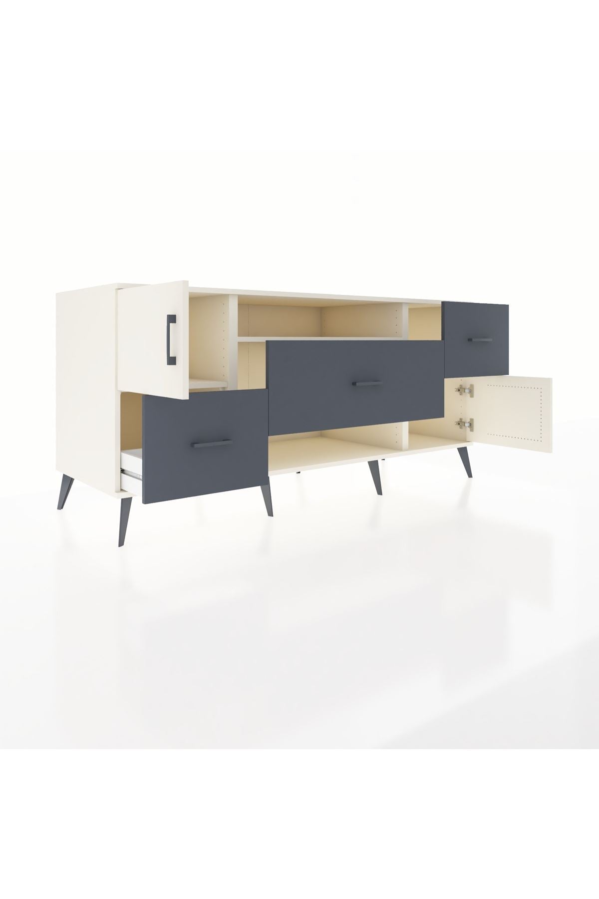 Kronos Konsol 2 Raflı 3 Çekmeceli 2 Kapaklı 176x59x83 - S610M020V05C