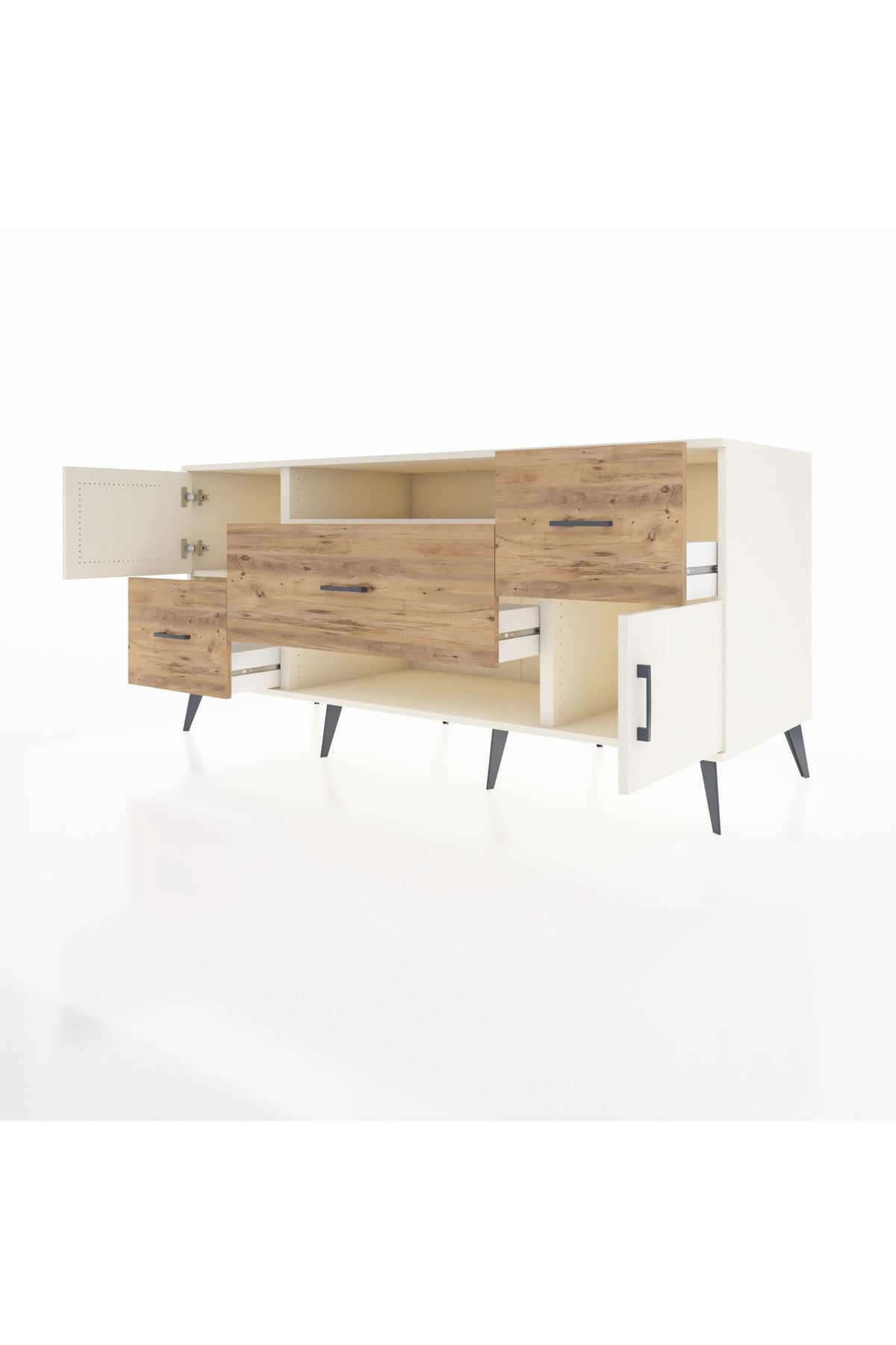 Kronos Konsol 2 Raflı 3 Çekmeceli 2 Kapaklı 176x59x83 - S610M020V06C