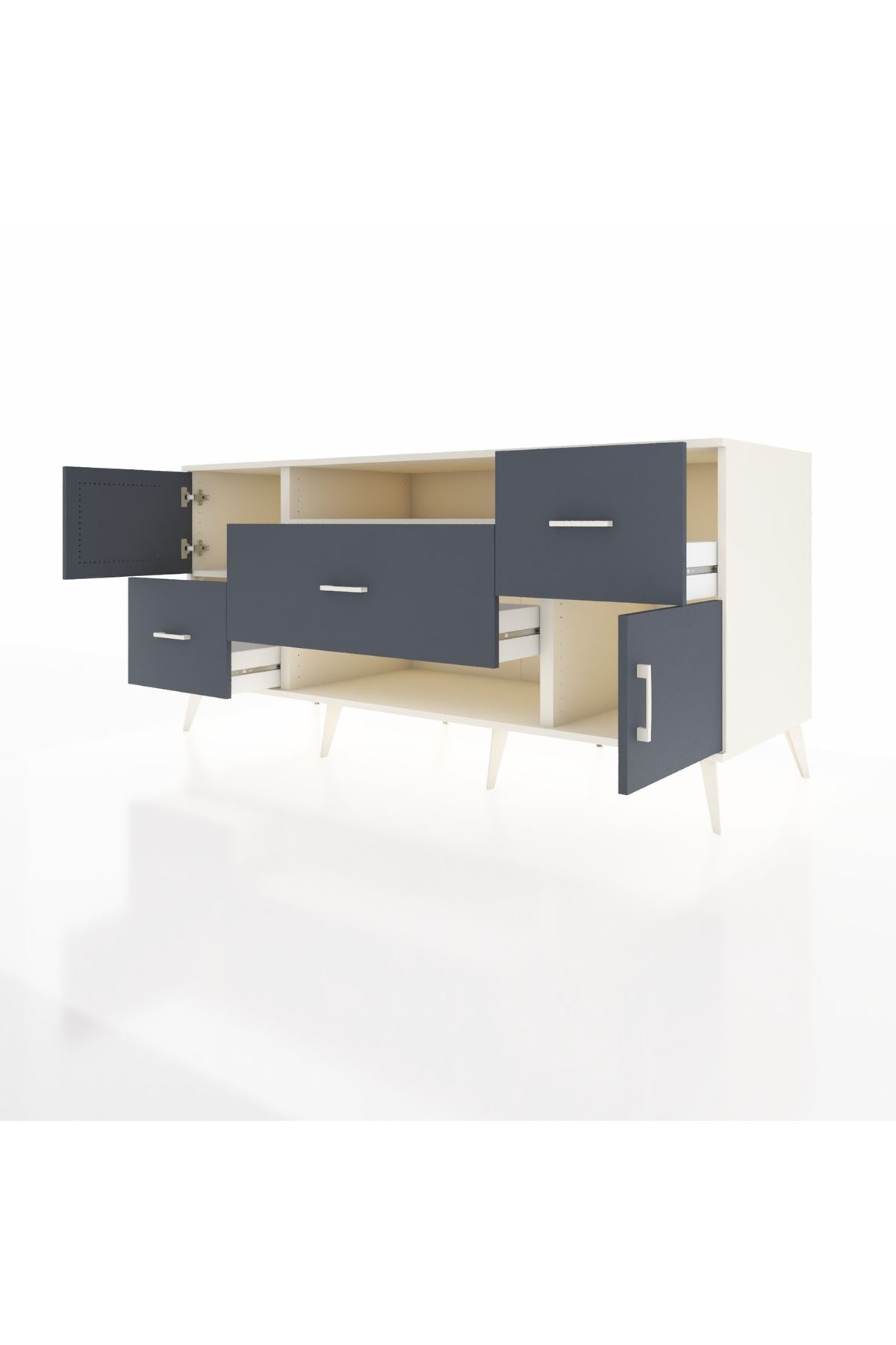Kronos Konsol 2 Raflı 3 Çekmeceli 2 Kapaklı 176x59x83 - S610M020V08C