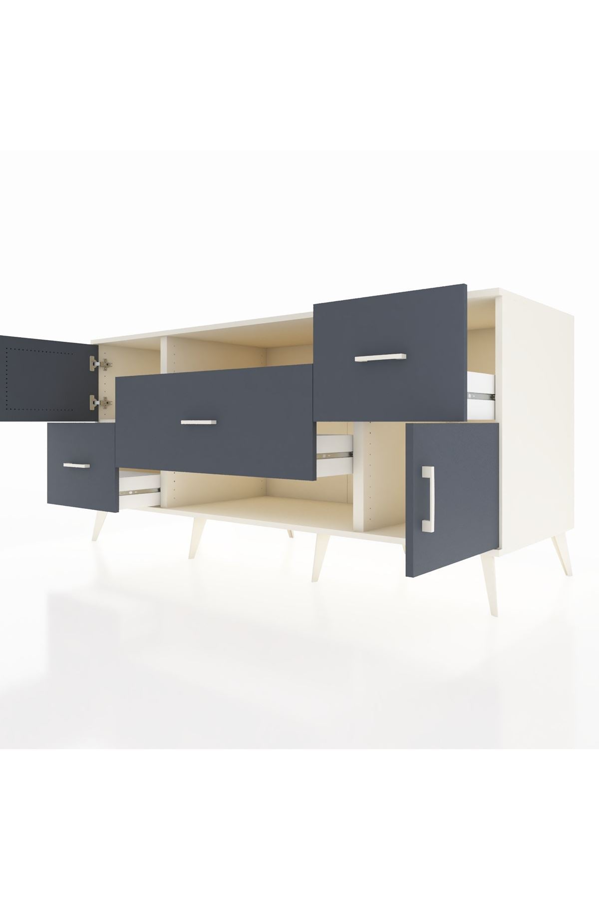 Kronos Konsol 2 Raflı 3 Çekmeceli 2 Kapaklı 176x59x83 - S610M020V08C
