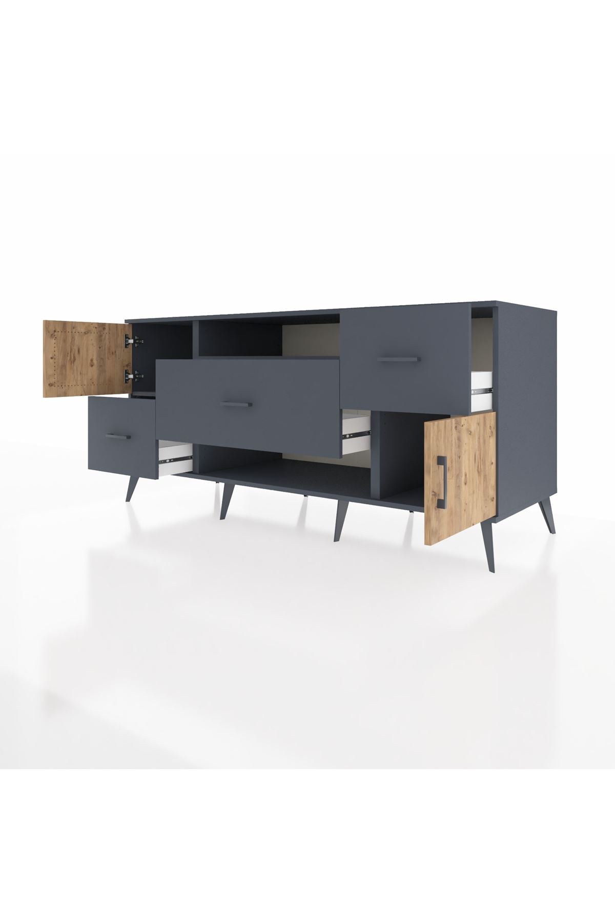 Kronos Konsol 2 Raflı 3 Çekmeceli 2 Kapaklı 176x59x83 - S610M020V11C