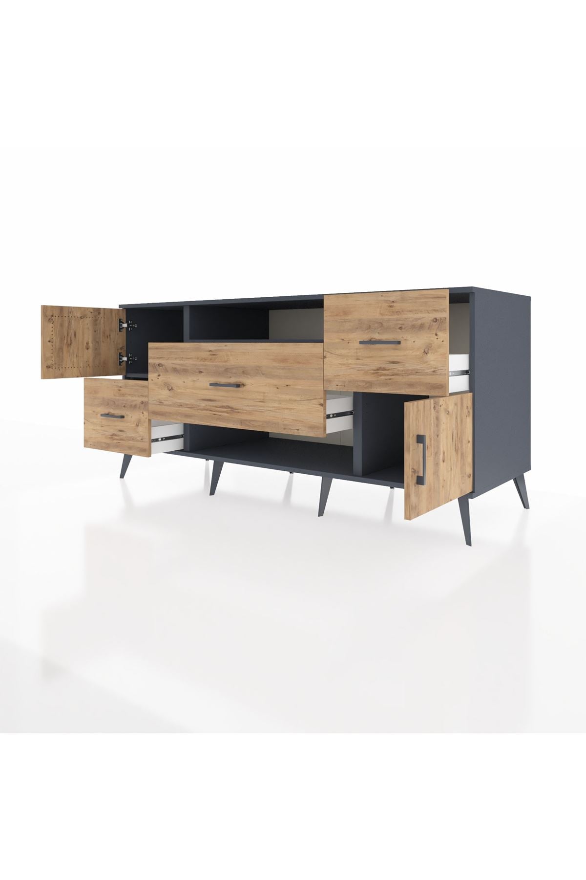 Kronos Konsol 2 Raflı 3 Çekmeceli 2 Kapaklı 176x59x83 - S610M020V12C
