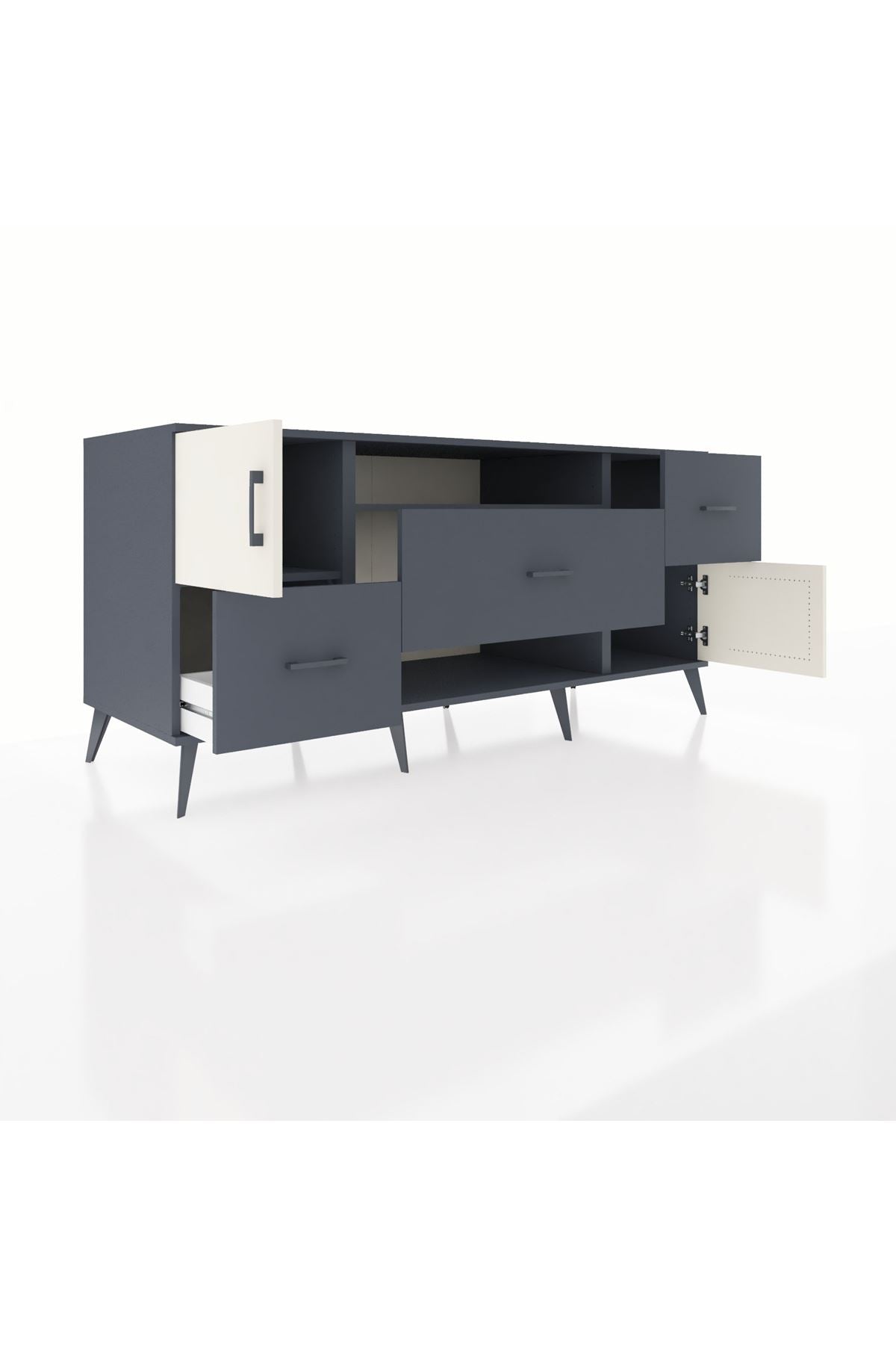 Kronos Konsol 2 Raflı 3 Çekmeceli 2 Kapaklı 176x59x83 - S610M020V14C