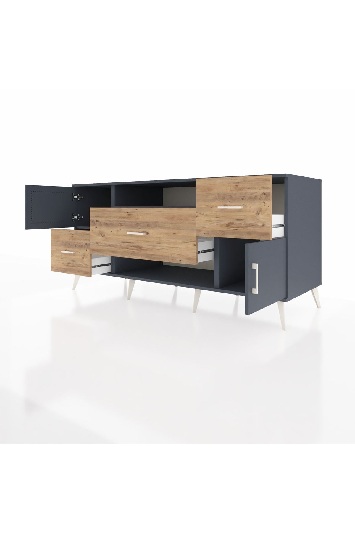 Kronos Konsol 2 Raflı 3 Çekmeceli 2 Kapaklı 176x59x83 - S610M020V18C