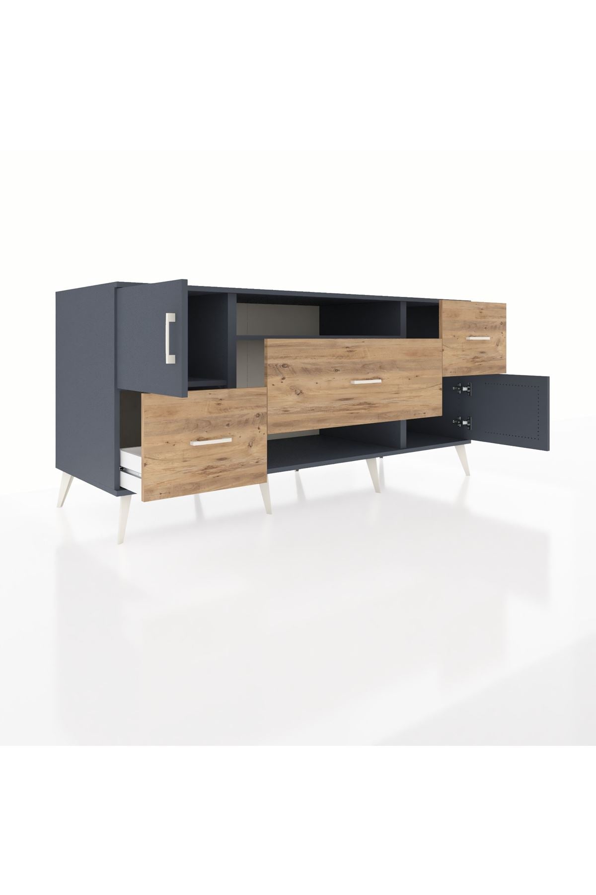 Kronos Konsol 2 Raflı 3 Çekmeceli 2 Kapaklı 176x59x83 - S610M020V18C