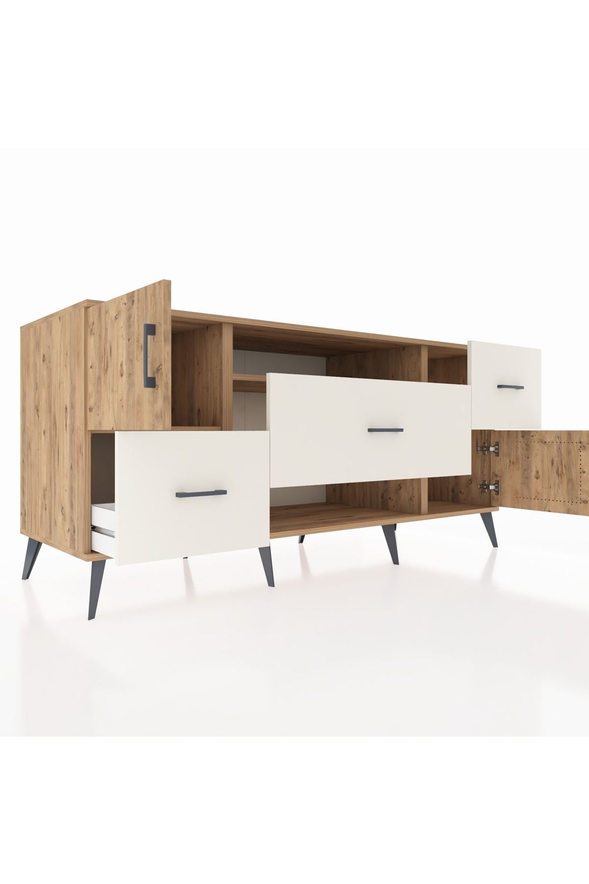 Kronos Konsol 2 Raflı 3 Çekmeceli 2 Kapaklı 176x59x83 - S610M020V19C