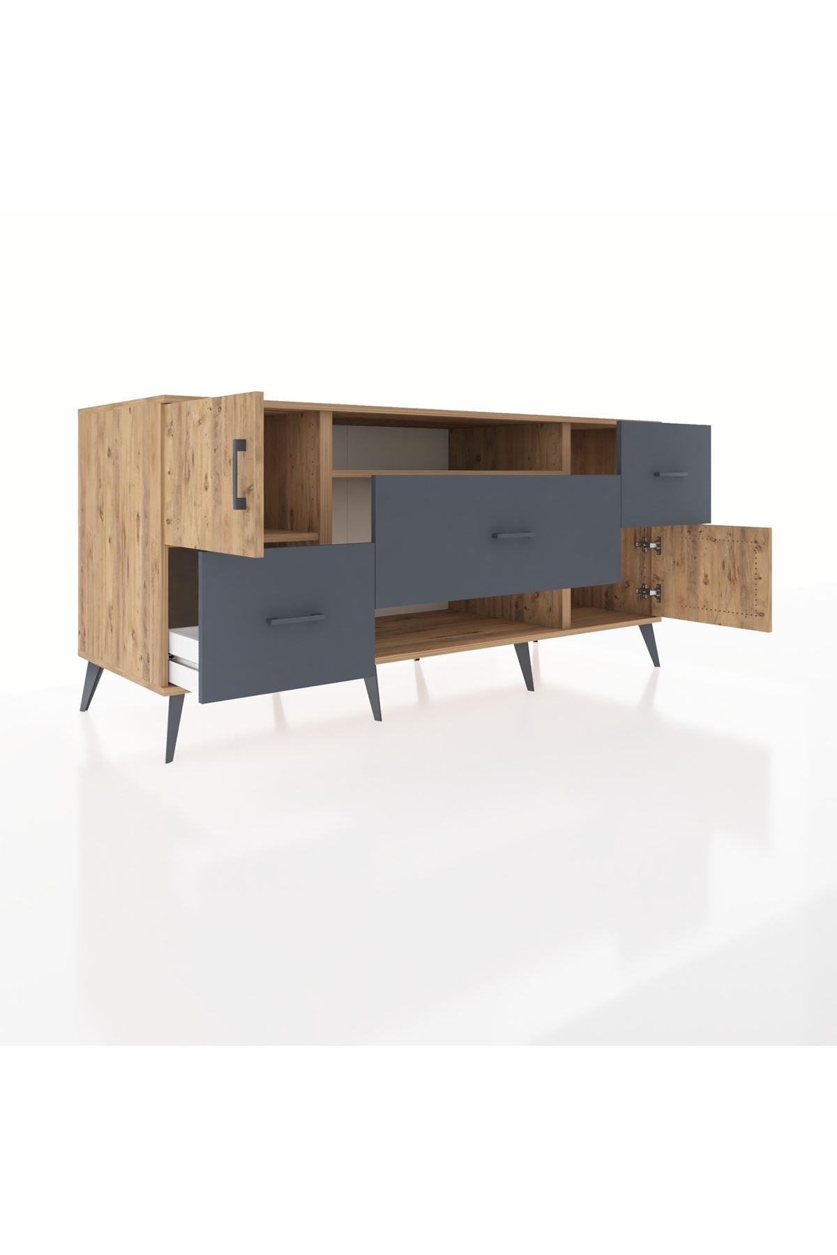 Kronos Konsol 2 Raflı 3 Çekmeceli 2 Kapaklı 176x59x83 - S610M020V20C