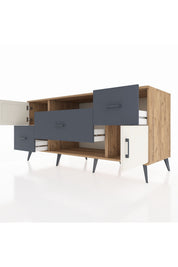 Kronos Konsol 2 Raflı 3 Çekmeceli 2 Kapaklı 176x59x83 - S610M020V23C