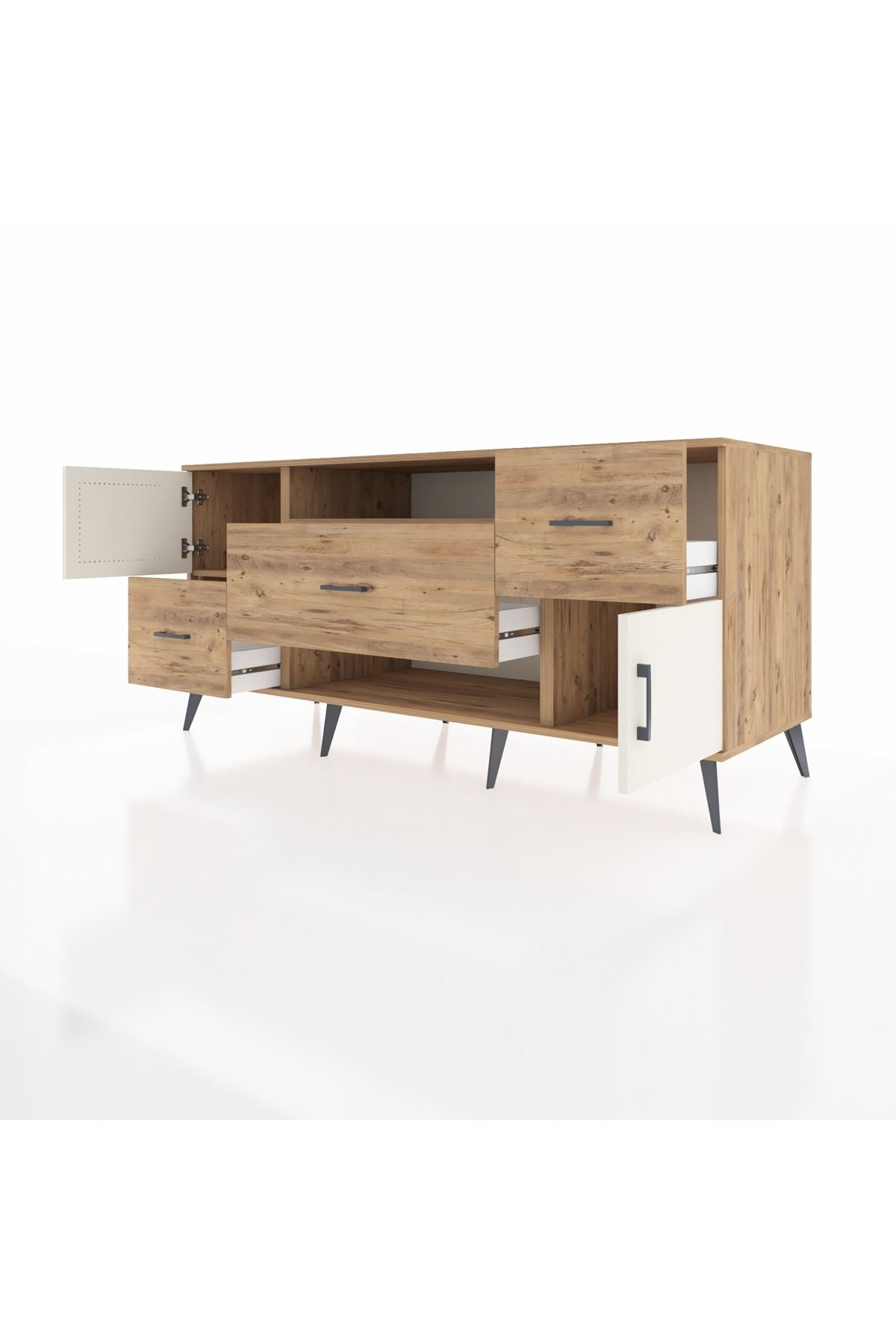 Kronos Konsol 2 Raflı 3 Çekmeceli 2 Kapaklı 176x59x83 - S610M020V24C