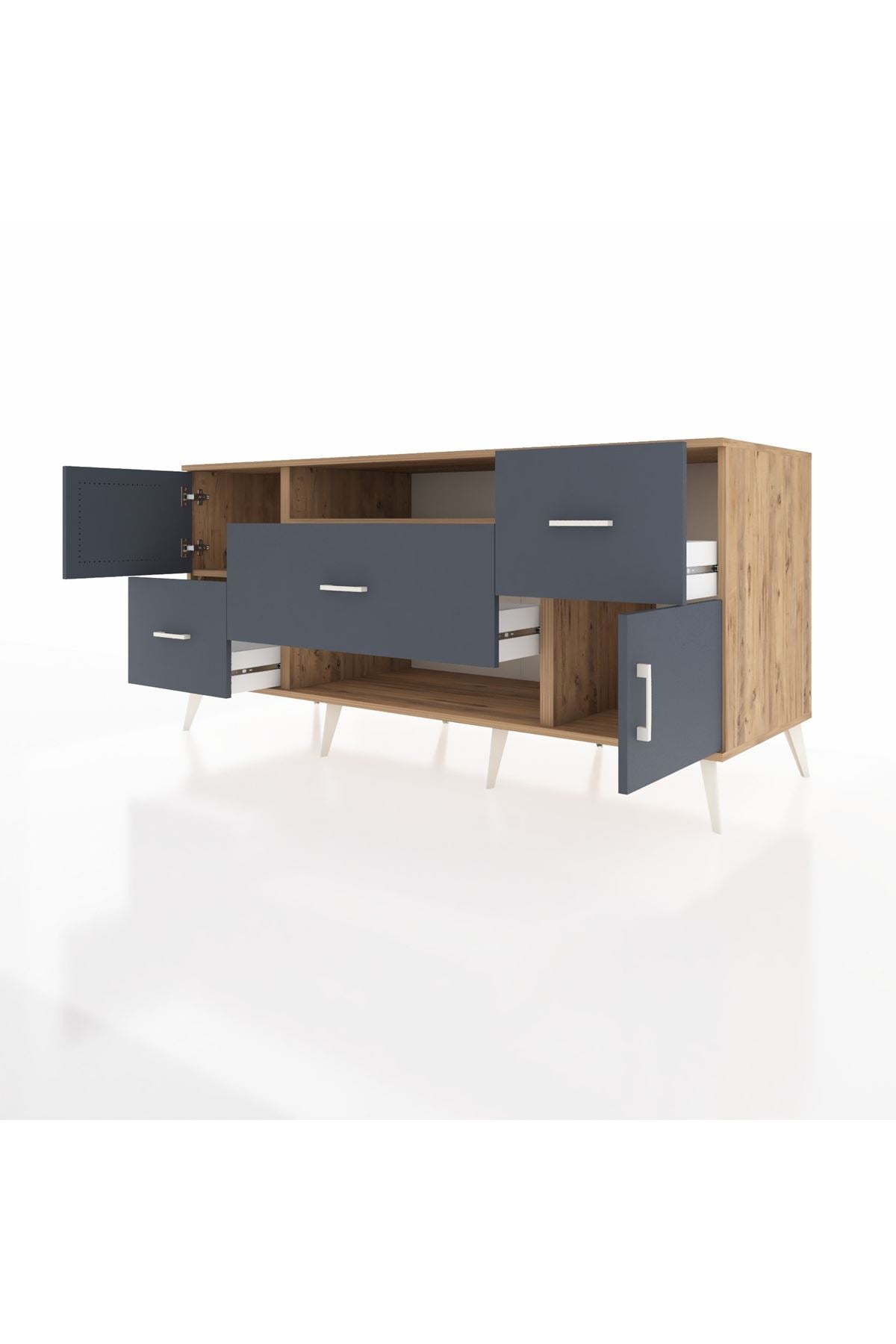 Kronos Konsol 2 Raflı 3 Çekmeceli 2 Kapaklı 176x59x83 - S610M020V26C