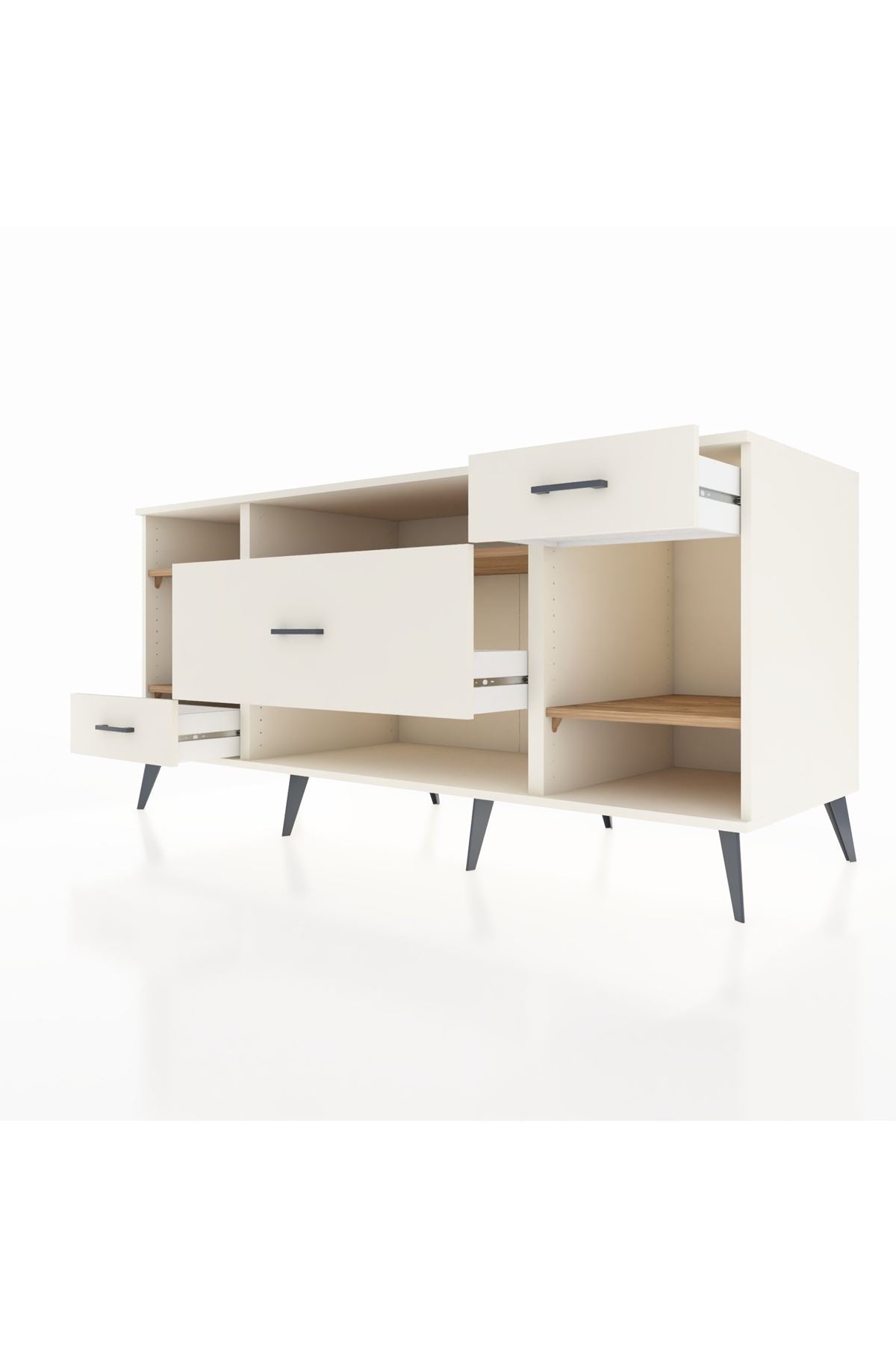 Kronos Konsol 4 Raflı 3 Çekmeceli 176x59x83 - S610M021V01C