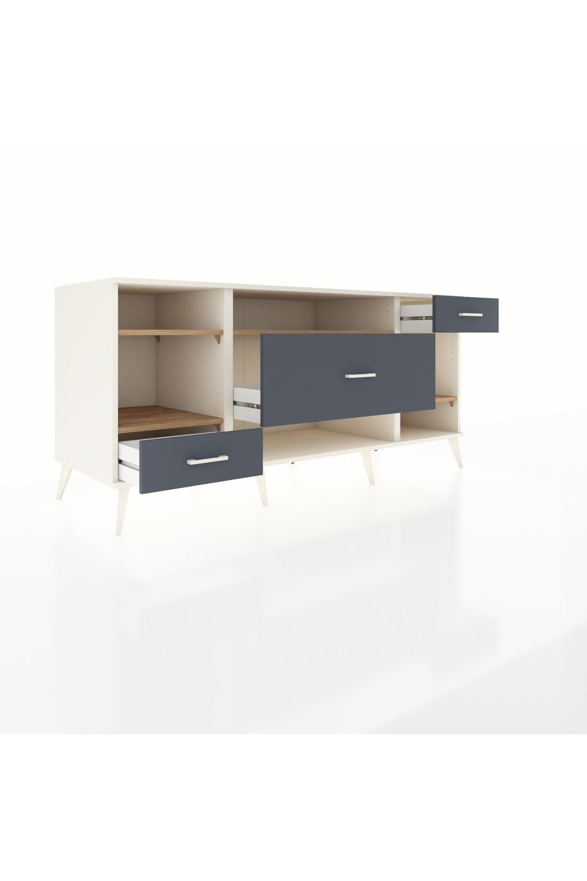 Kronos Konsol 4 Raflı 3 Çekmeceli 176x59x83 - S610M021V02C