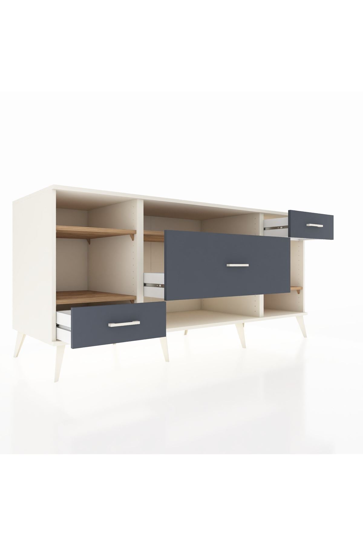 Kronos Konsol 4 Raflı 3 Çekmeceli 176x59x83 - S610M021V02C