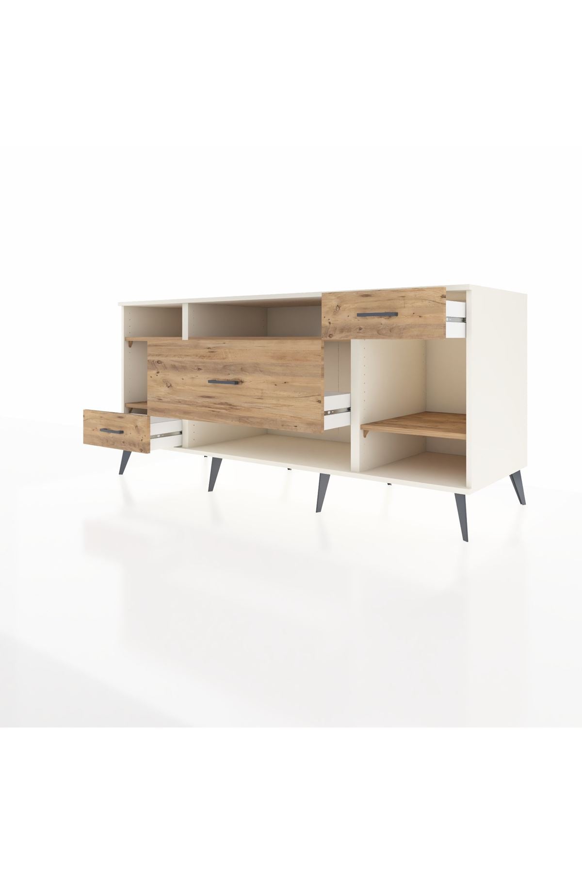 Kronos Konsol 4 Raflı 3 Çekmeceli 176x59x83 - S610M021V03C