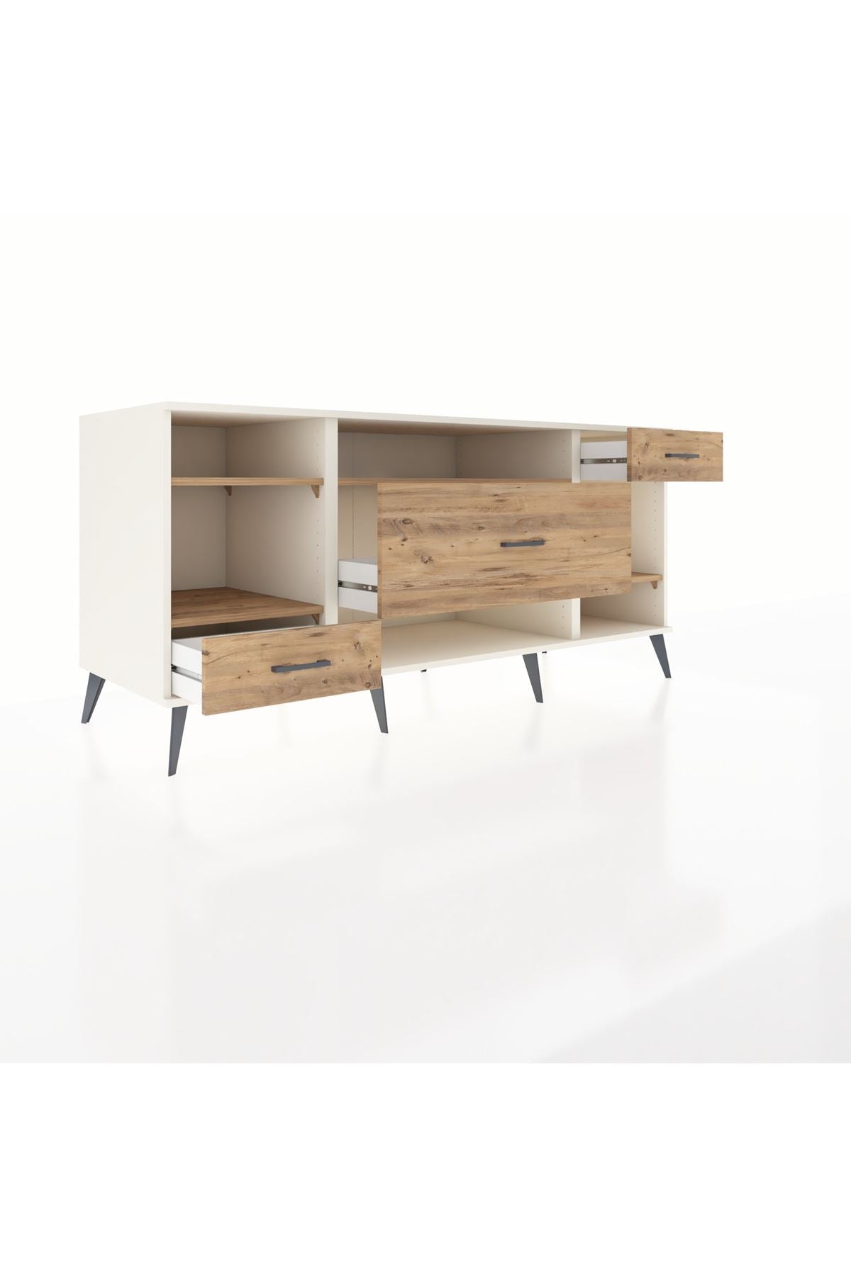 Kronos Konsol 4 Raflı 3 Çekmeceli 176x59x83 - S610M021V03C