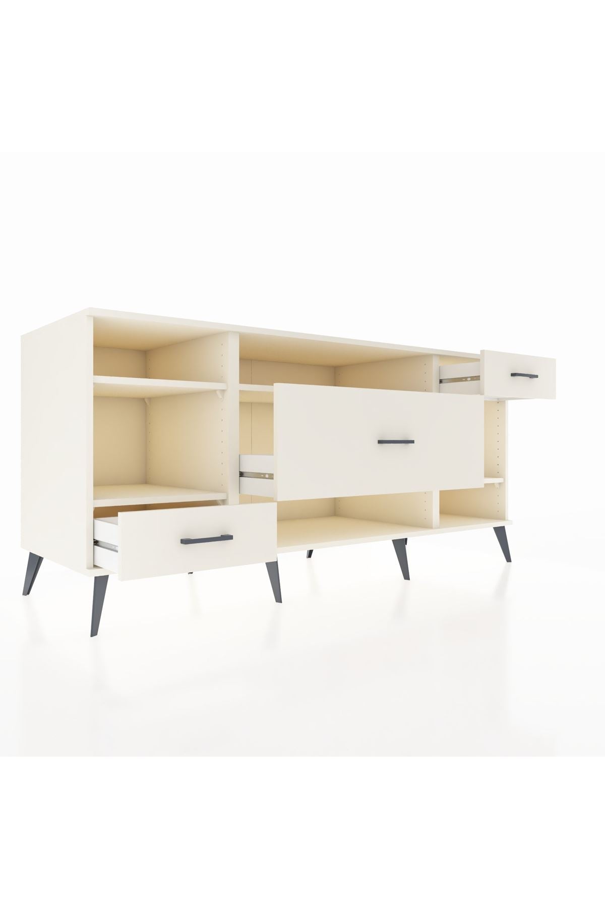 Kronos Konsol 4 Raflı 3 Çekmeceli 176x59x83 - S610M021V04C