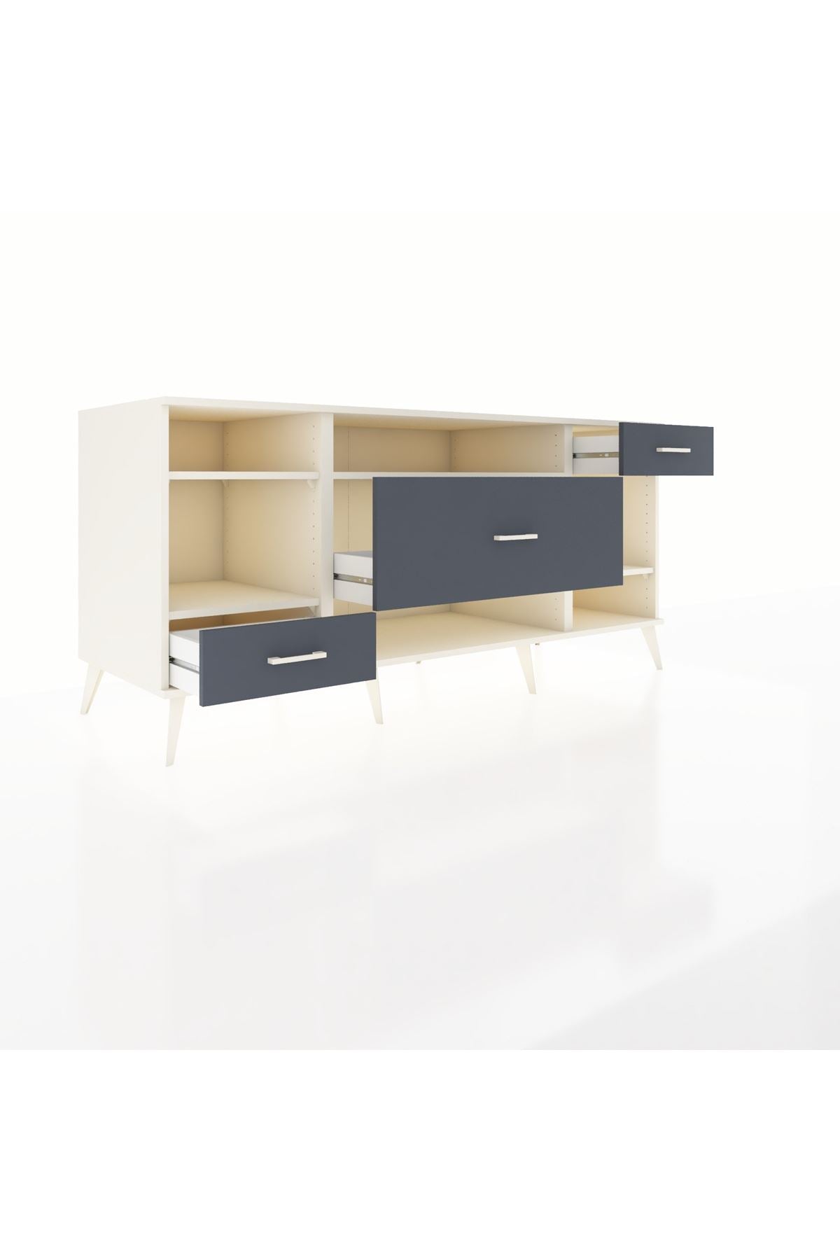Kronos Konsol 4 Raflı 3 Çekmeceli 176x59x83 - S610M021V05C